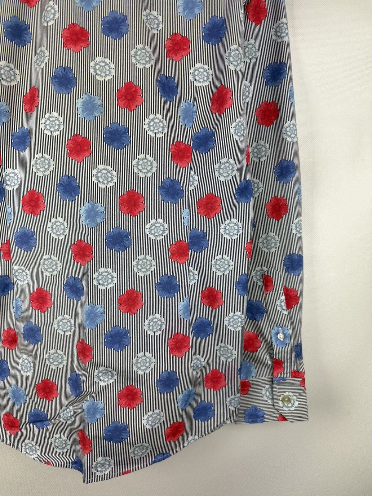 Eton Eton Long Sleeve Striped Floral Pattern Button Up Shirt Size US S / EU 44-46 / 1 - 19 Thumbnail