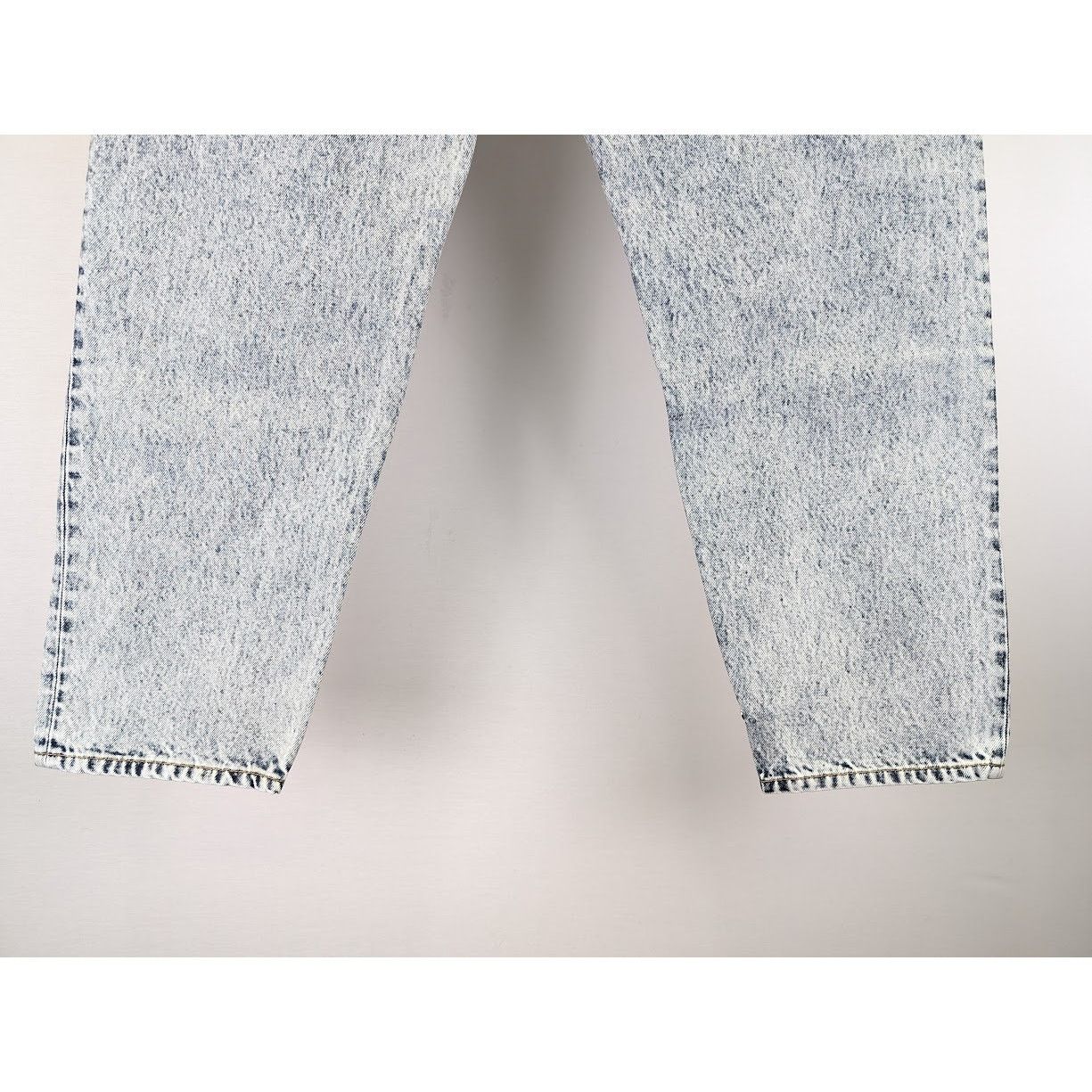 Saint Laurent Paris o1rshd1 Baggy Cropped Organic Jeans in Heavy Marble Blue Size US 36 / EU 52 - 12 Thumbnail