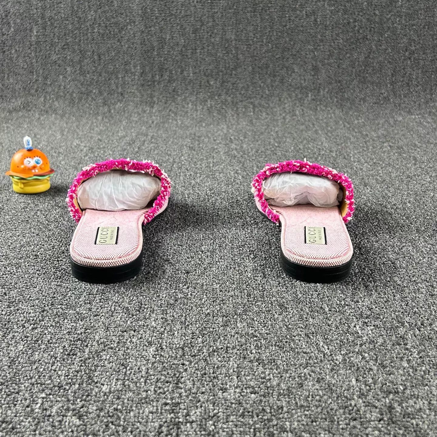 Gucci Gucci Pink Cutout Double G Slippers 40 Size US 9.5 / IT 39.5 - 5 Thumbnail
