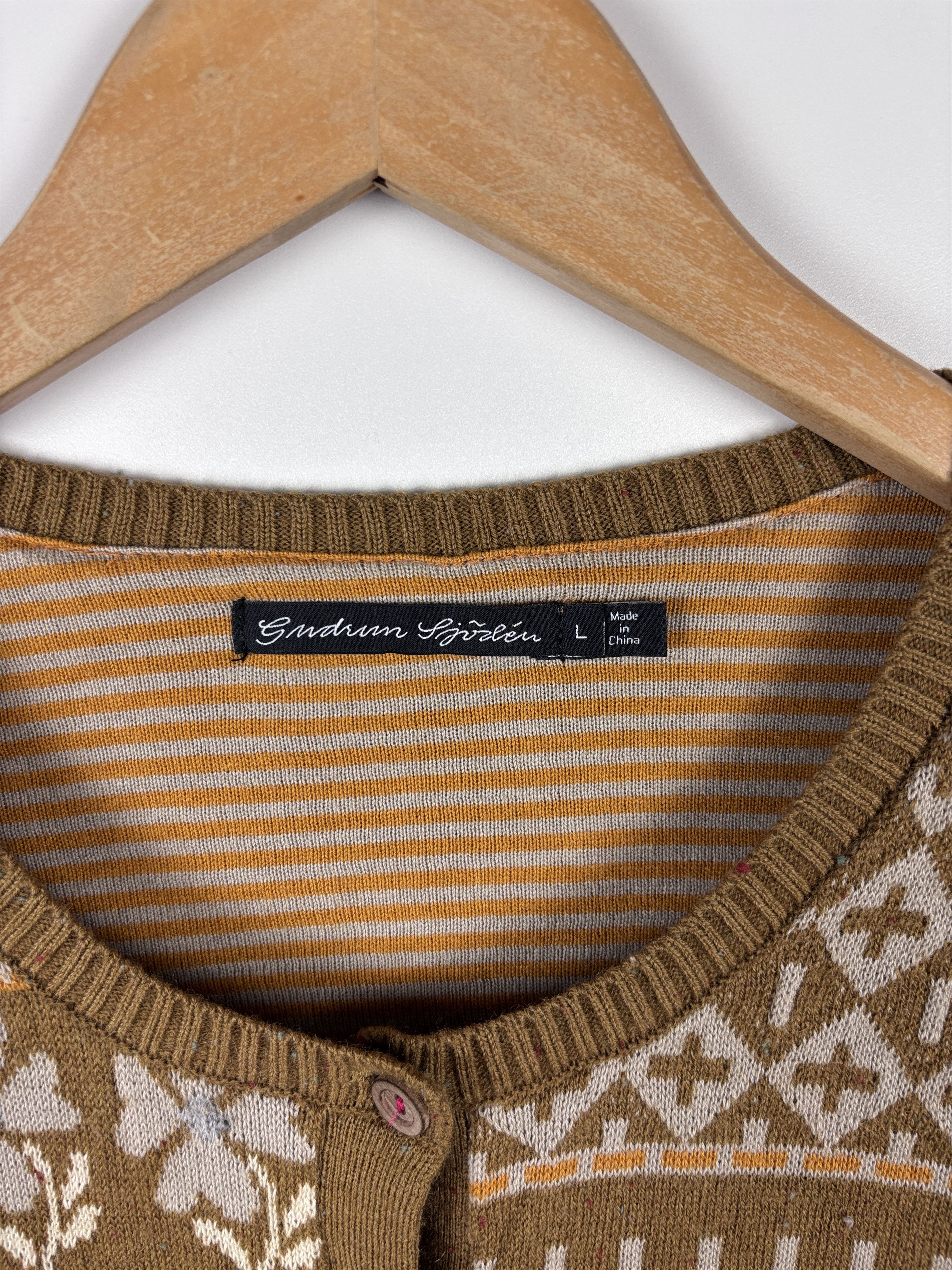 Gudrun Sjoden Gudrun Sjoden Floral Abstract Cardigan Sweater Cotton Wool L Size L / US 10 / IT 46 - 4 Thumbnail