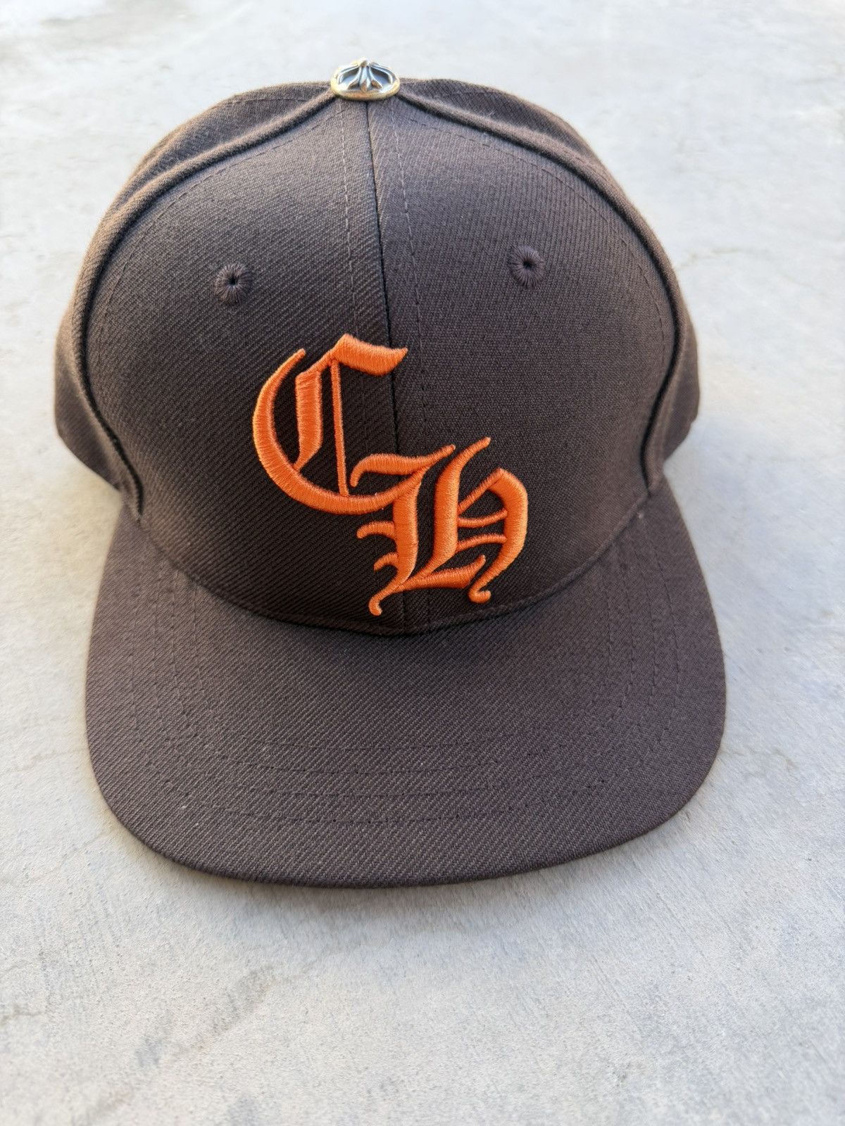 Chrome Hearts Chrome Hearts CH Logo Hat 6 Panel Brown Snapback New Size ONE SIZE - 2 Thumbnail