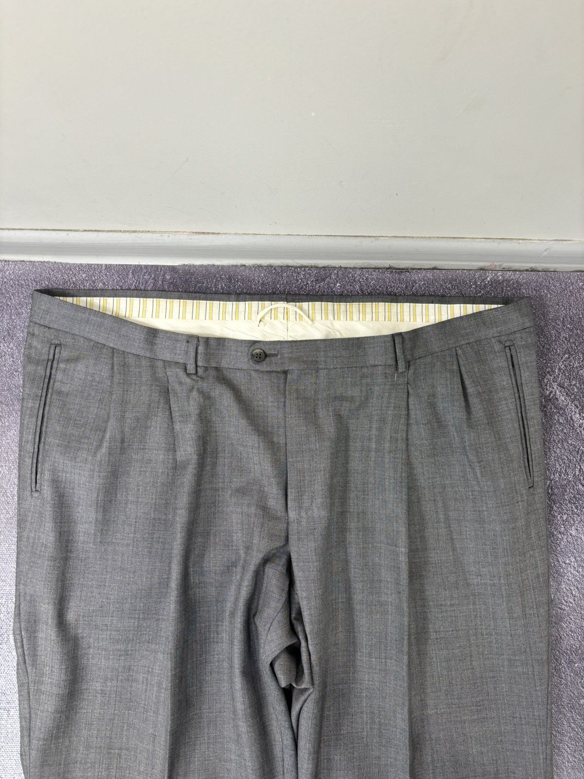 Ermenegildo Zegna Ermenegildo Zegna Su Misura Fit Rom Gray Formal Wool Suit Size 54L - 21 Thumbnail