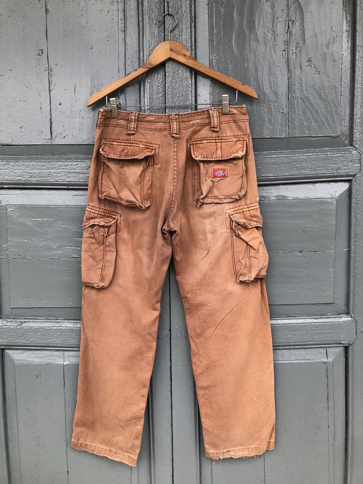 Dickies × Vintage Vintage Dickeis Faded Brown Distressed Cargo Pants Size US 32 / EU 48 - 2 Thumbnail