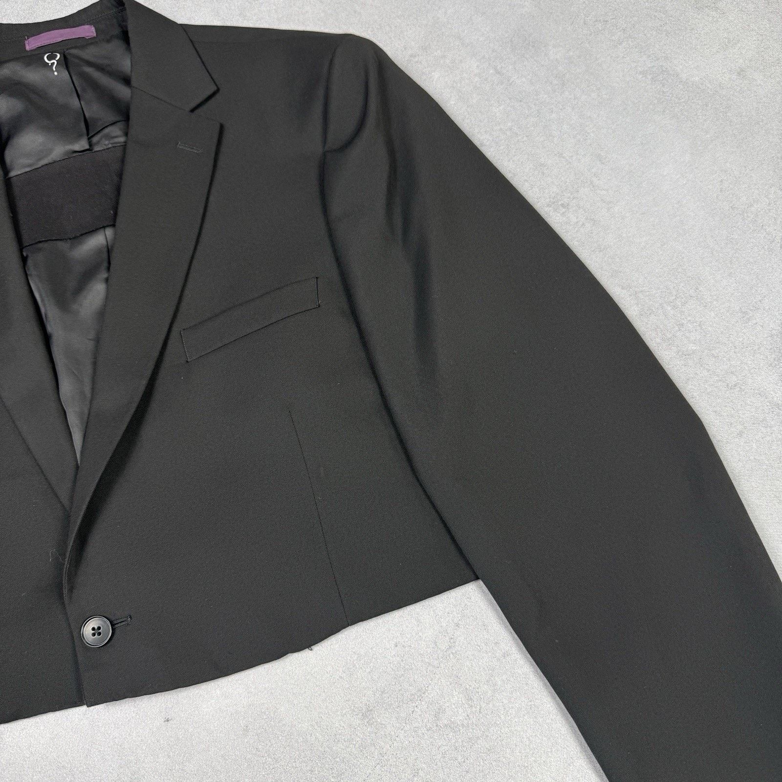 Vintage Oblivious? Recycled Croped Blazer Jacket Women Black Size ONE SIZE - 8 Thumbnail