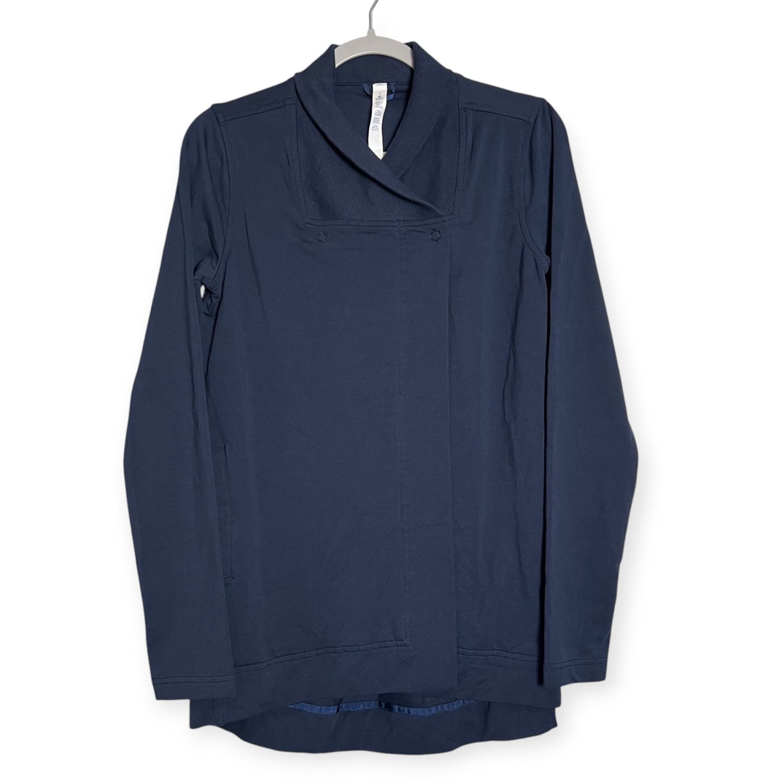 Lululemon Lululemon Belle Wrap Jacket Inkwell Navy French Terry Size 4 Size S / US 4 / IT 40 - 1 Thumbnail