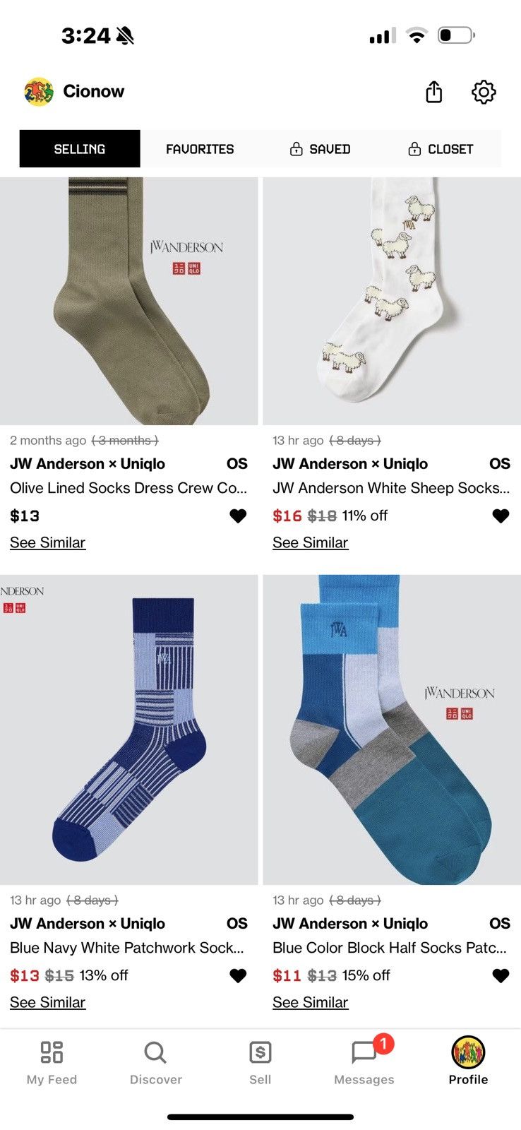 JW Anderson × Uniqlo Set of 23 JW Anderson x Uniqlo Socks Size ONE SIZE - 4 Thumbnail