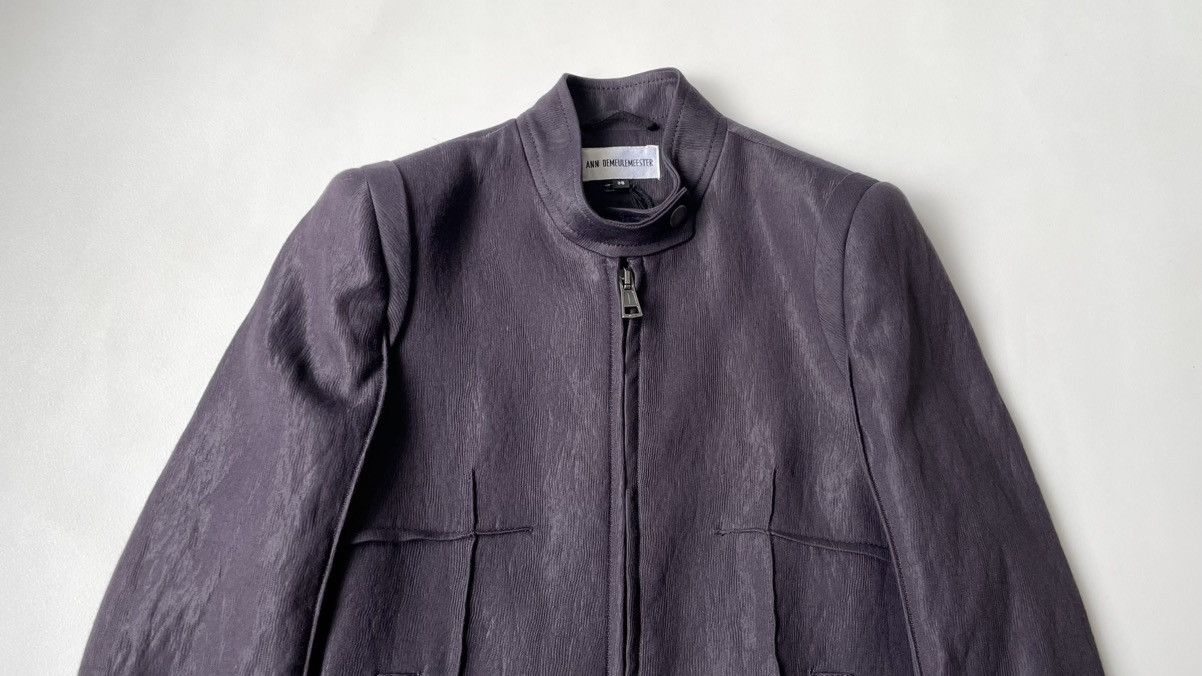 Ann Demeulemeester Purple Moto Racing Jacket Size S / US 4 / IT 40 - 2 Thumbnail