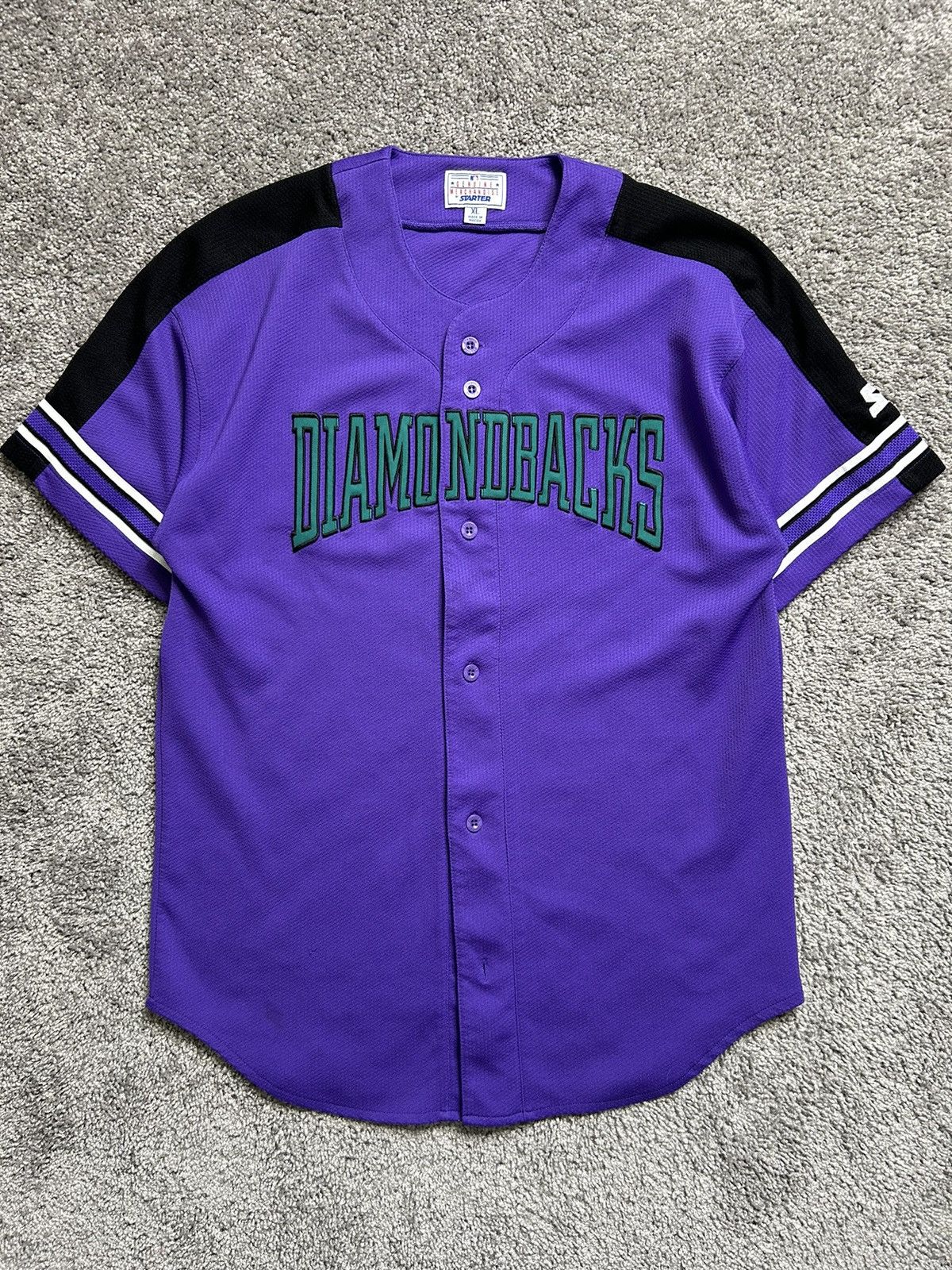 MLB × Starter × Vintage Vintage 80s MLB Starter Diamondbacks Baseball Jersey Size US XL / EU 56 / 4 - 1 Thumbnail