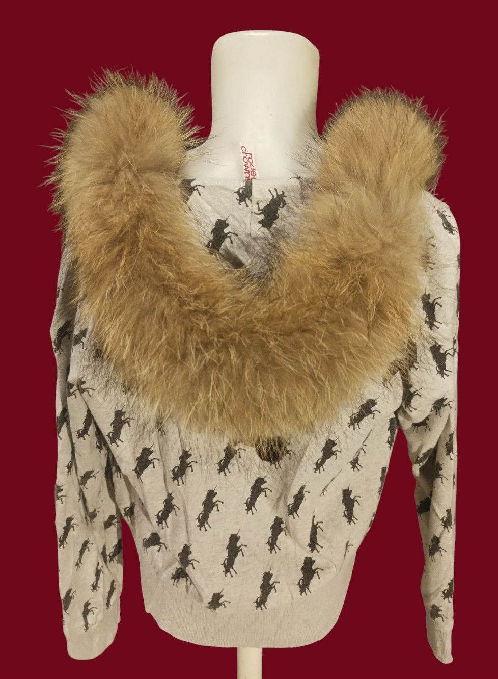 Japanese Brand Rodeo Crowns Fur Zip Hoodie Long Sleeve Size US L / EU 52-54 / 3 - 21 Thumbnail