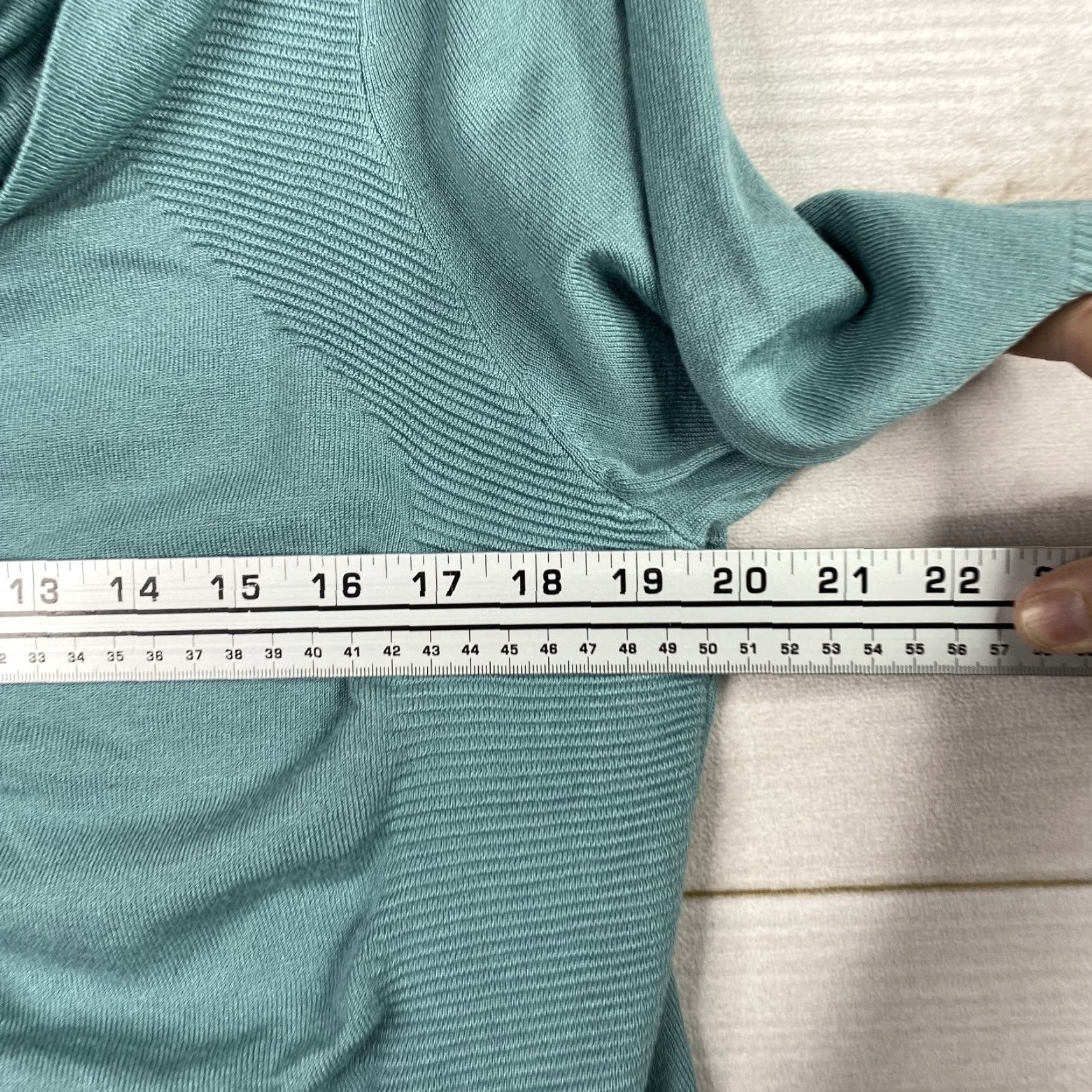 Soft Surroundings Soft Surroundings Blouse Shirt Women 2X Green Cowl Neck Knit Short Sleeve Ribbed Stretch Vintage: No Size XXL / US 16-18 / IT 52-54 - 7 Thumbnail