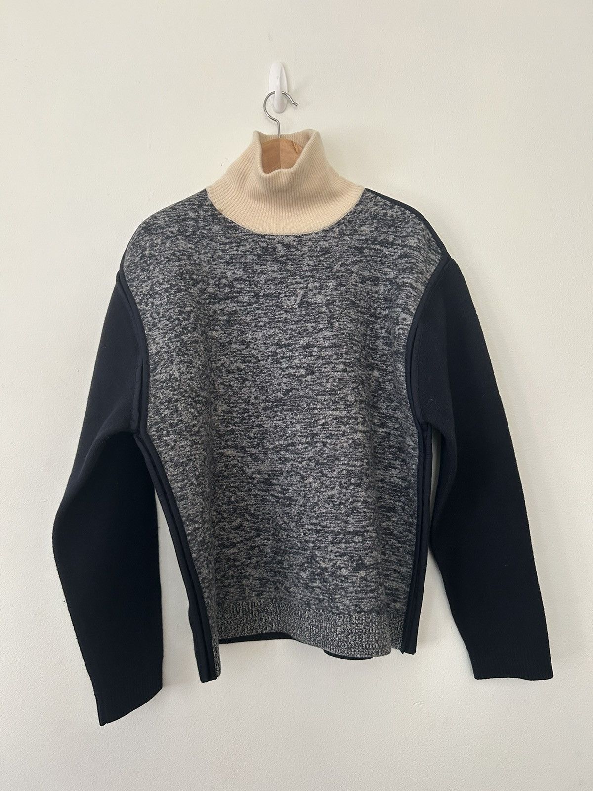 3.1 Phillip Lim Colorblock Pattern Turtleneck Pullover