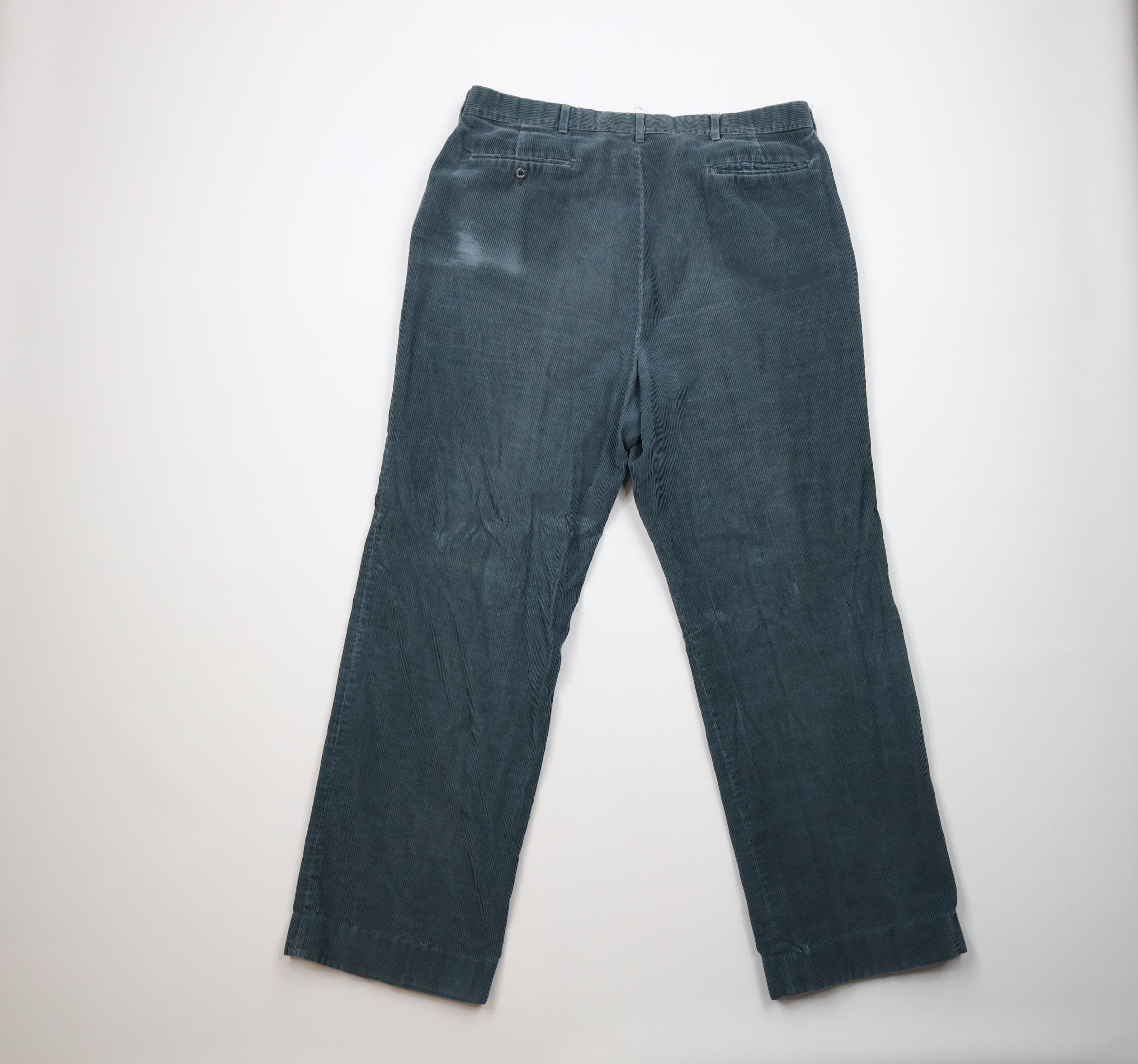 Vintage Vintage 70s Streetwear Bell Bottoms Corduroy Pants Green USA Size US 38 / EU 54 - 8 Thumbnail