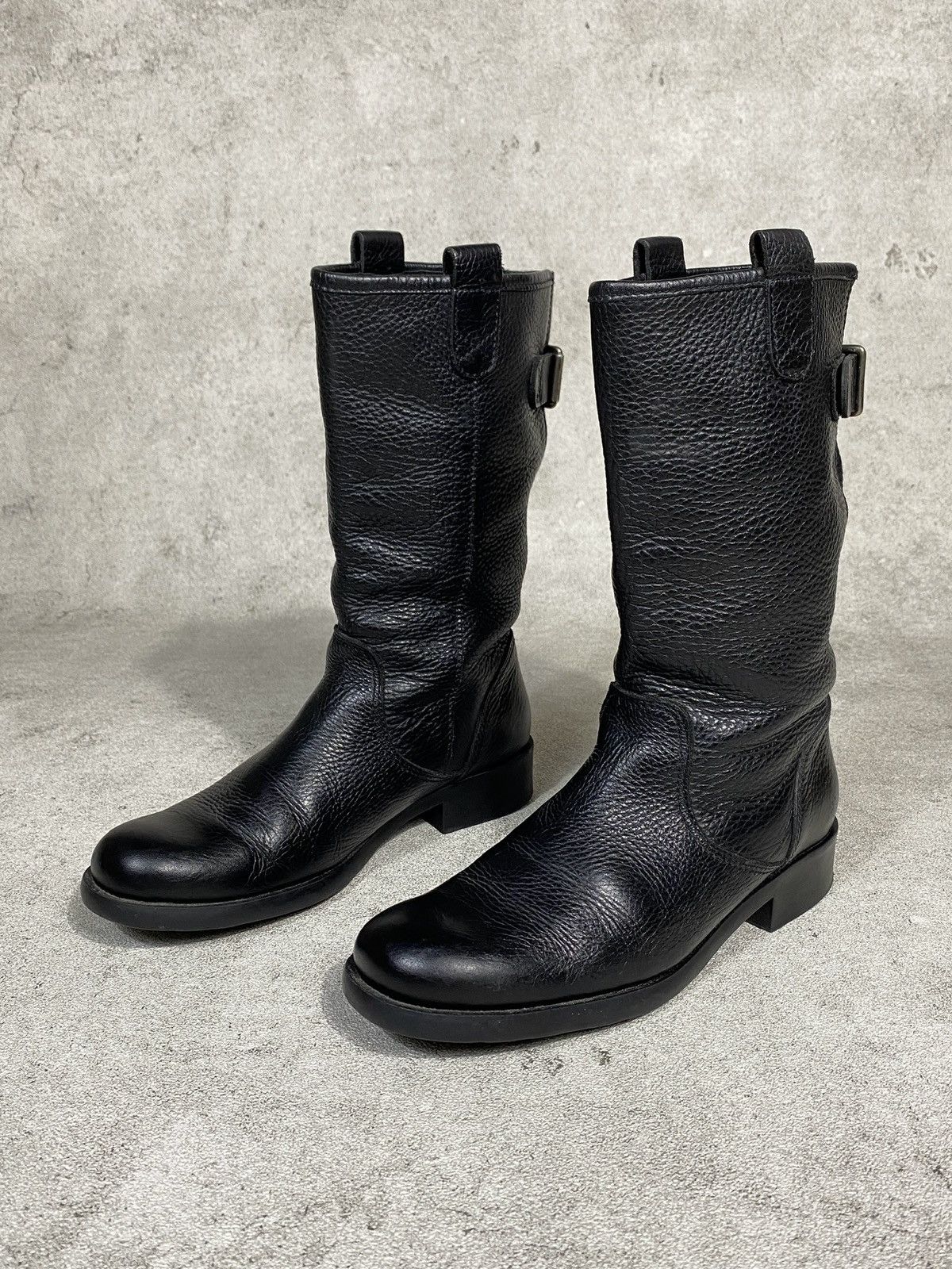 agnes b. 2000’s Agnes B. Riding Black Leather Boots Size US 8.5 / IT 38.5 - 1 Thumbnail