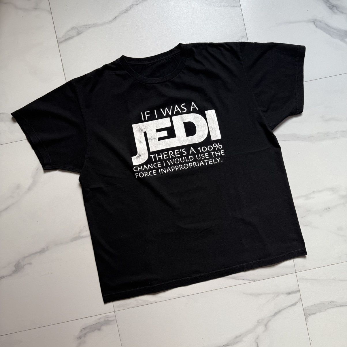 Star Wars × Vintage Vintage Y2K Bad Jedi Funny T-Shirt Size US XL / EU 56 / 4 - 3 Thumbnail