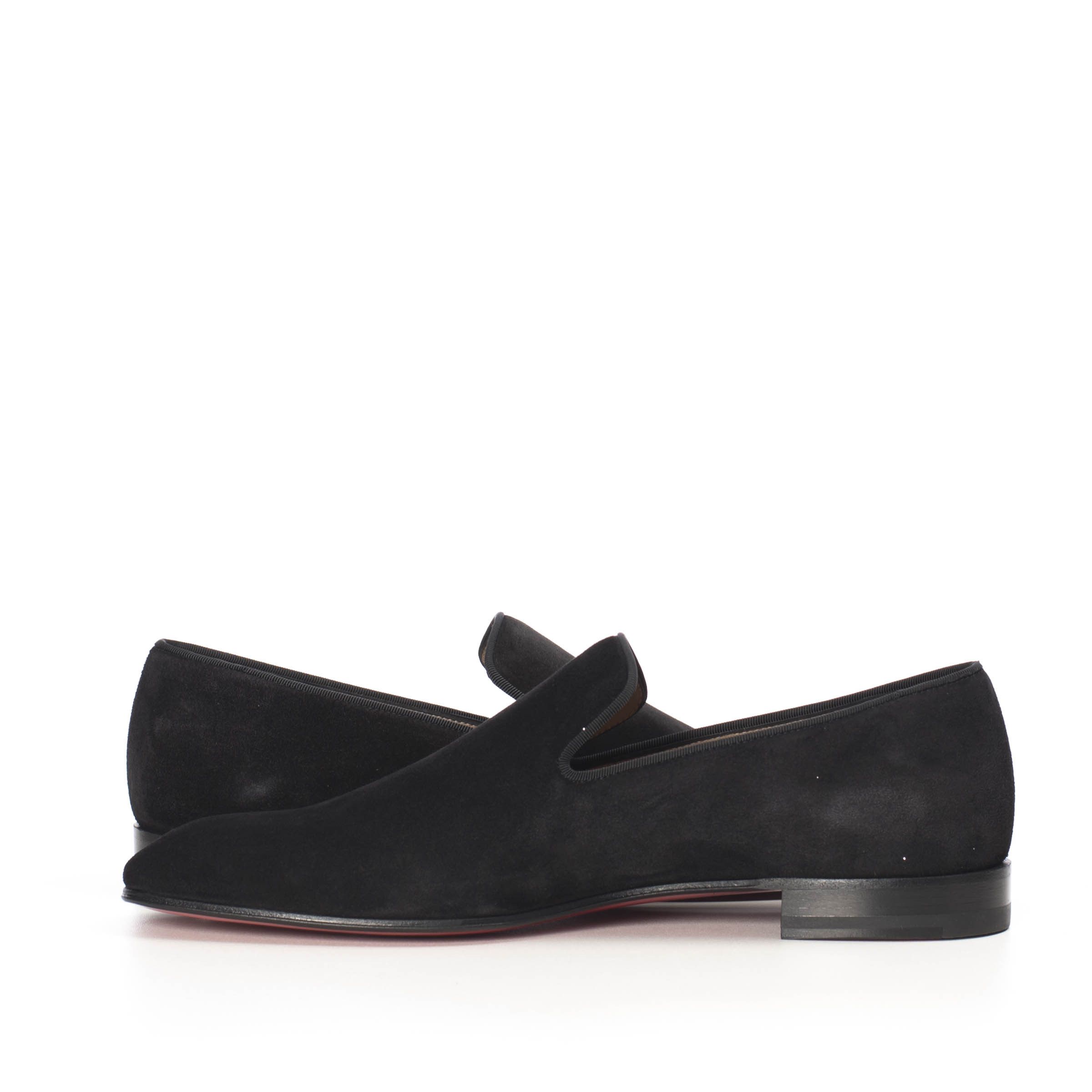 Christian Louboutin Black Suede Dandelion Loafers Size US 10 / EU 43 - 9 Thumbnail