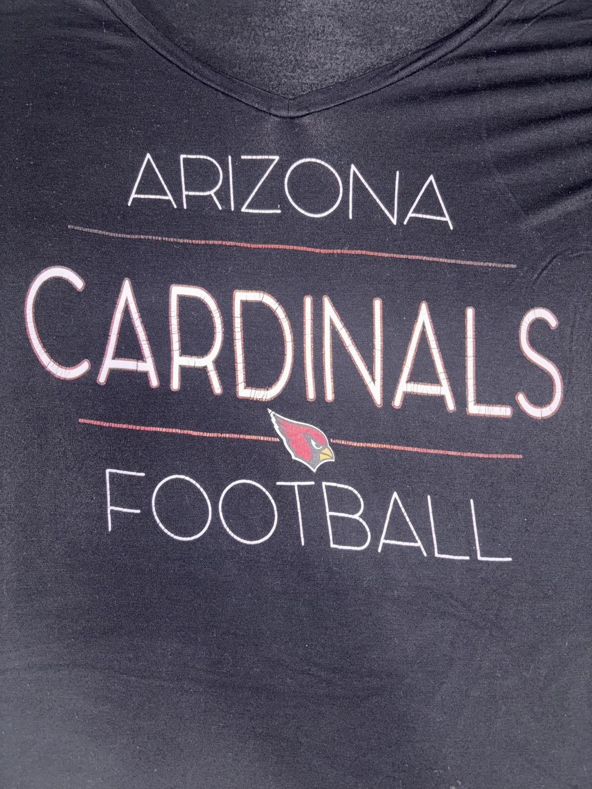 Designer Arizona Cardinals NFL Women's T-Shirt - Soft Black Tee Size XL / US 12-14 / IT 48-50 - 2 Thumbnail