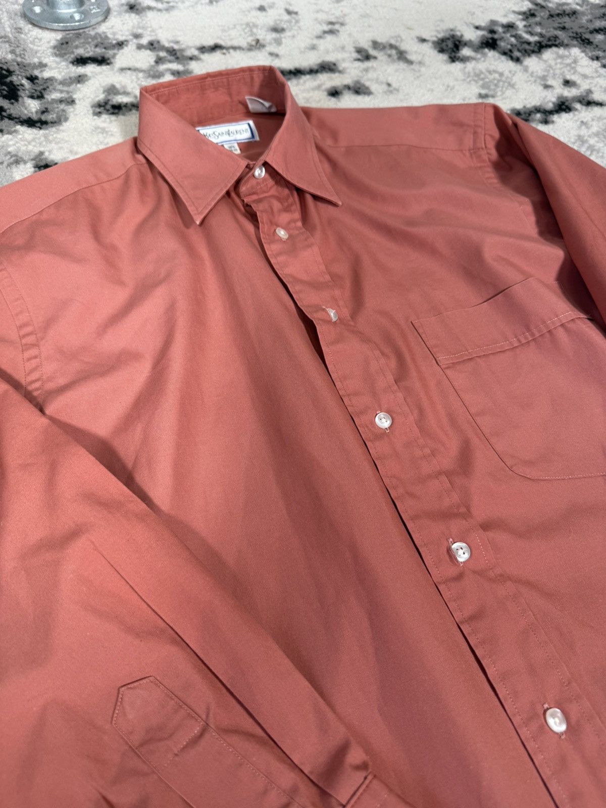 Yves Saint Laurent Vintage Yves Saint Laurent Faded Red Button Up Shirt Size US S / EU 44-46 / 1 - 5 Thumbnail