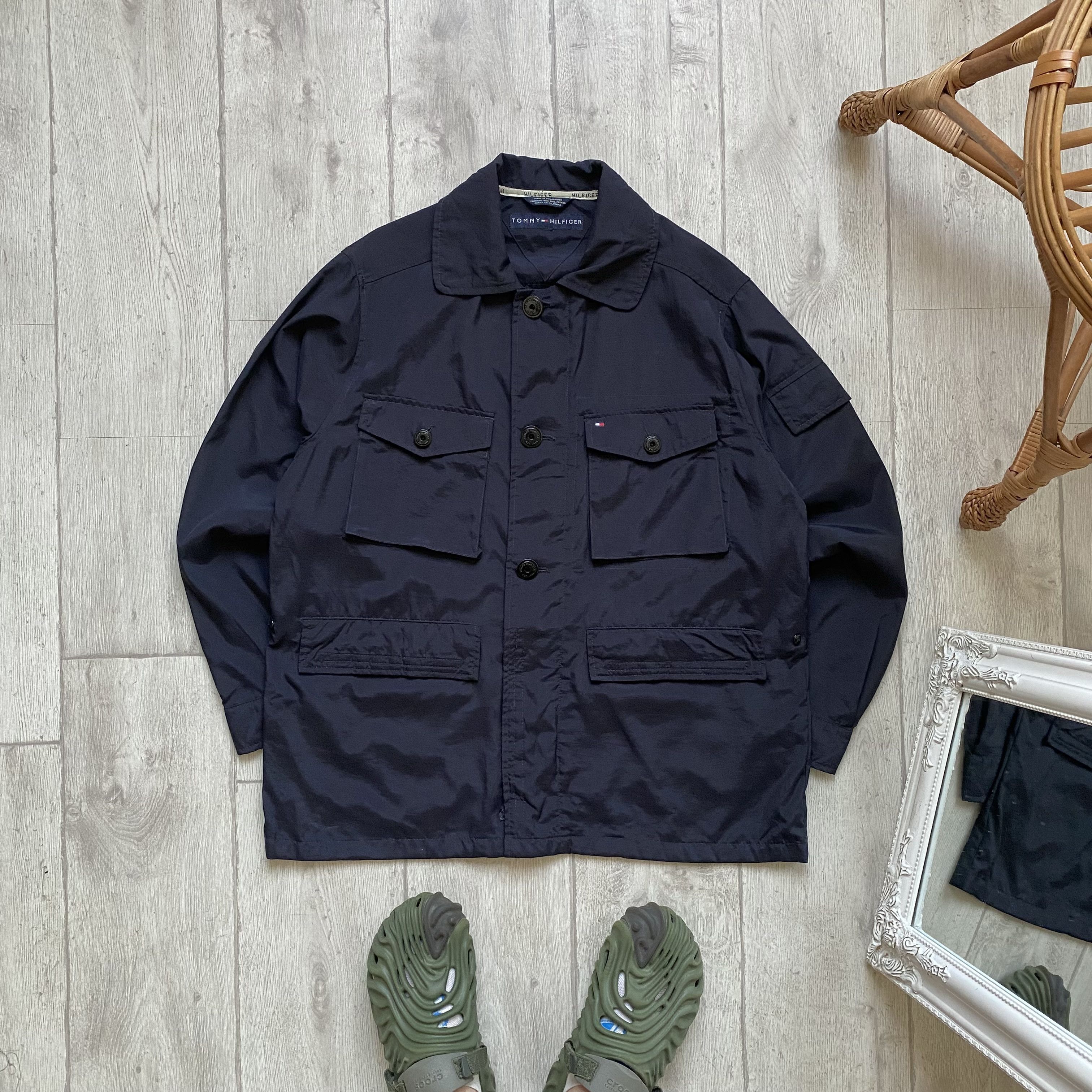 Tommy Hilfiger Vintage 90s Tommy Hilfiger Jacket Nylon Overshirt Size US L / EU 52-54 / 3 - 1 Thumbnail