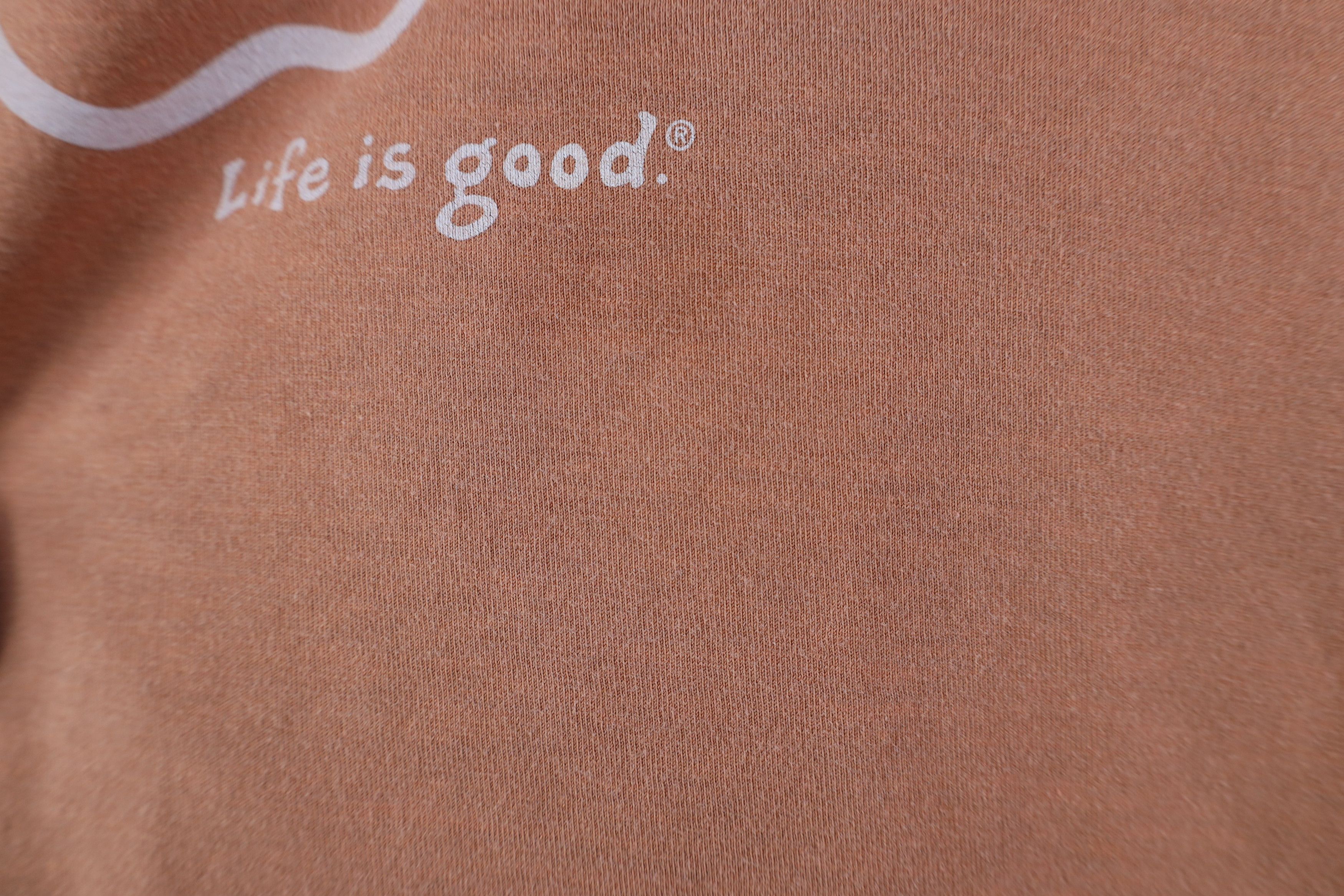 Life is Good Vintage Life Is Good Guitar Long Sleeve T-Shirt Orange Size US XL / EU 56 / 4 - 5 Thumbnail