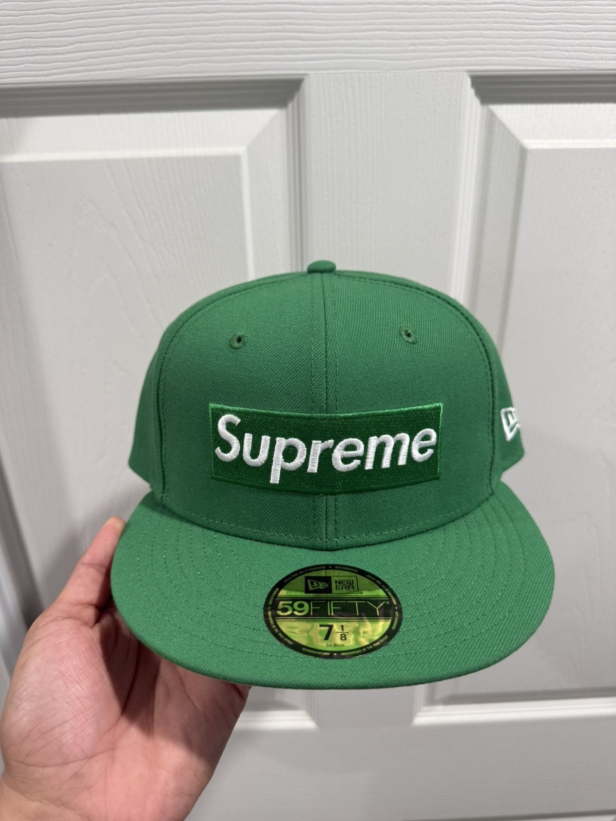 New Era × Supreme 7 5/8 Supreme New Era Bones Box Logo Fitted Hat