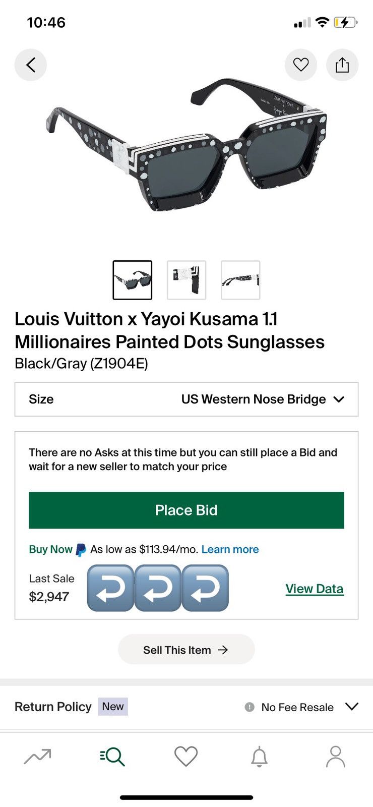 Louis Vuitton Louis Vuitton x Yayoi Kusuma Millionaire Sunglasses Size ONE SIZE - 12 Thumbnail