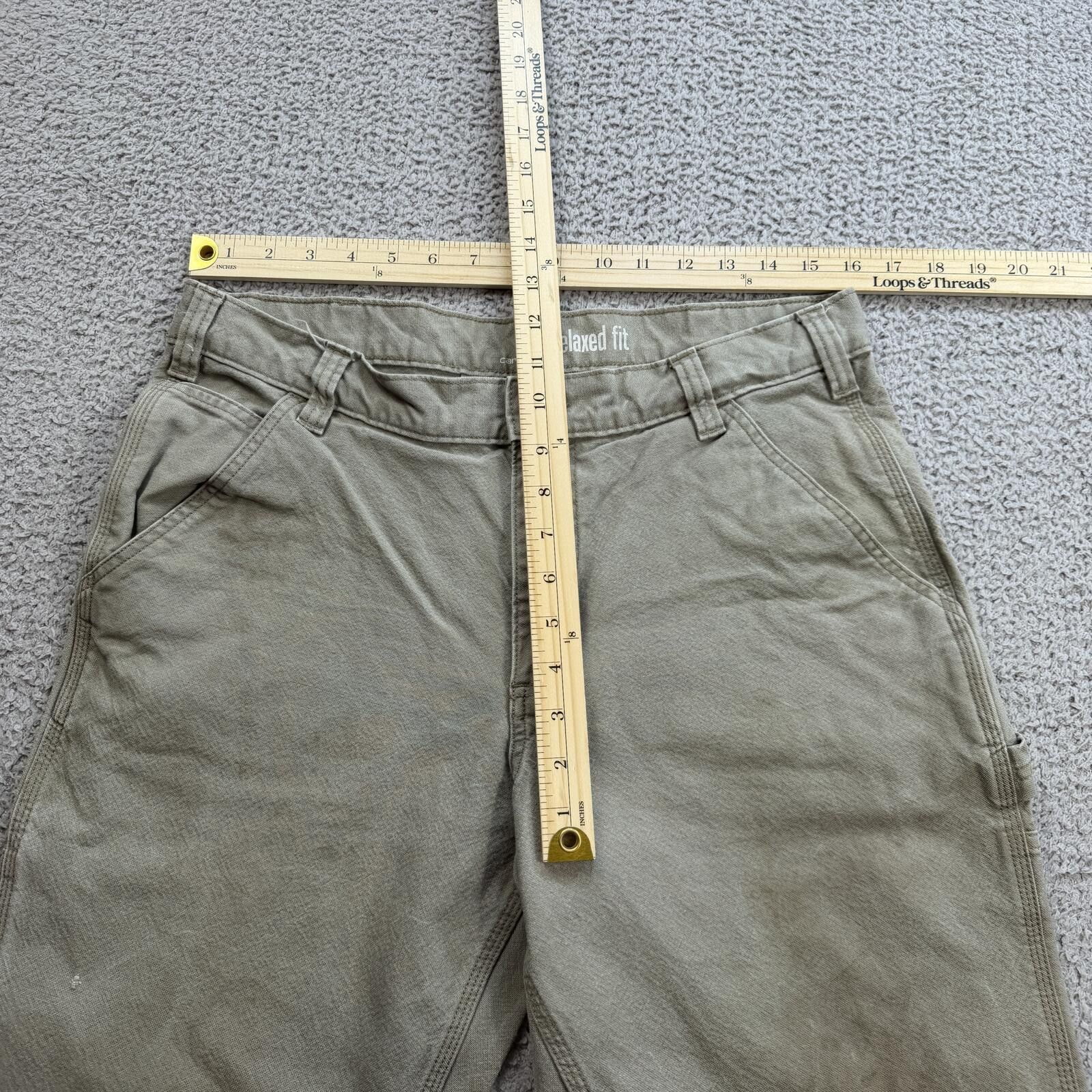 Carhartt Carhartt Relaxed Fit Carpenter Work Pants Men 34x30 Khaki Size US 34 / EU 50 - 3 Thumbnail