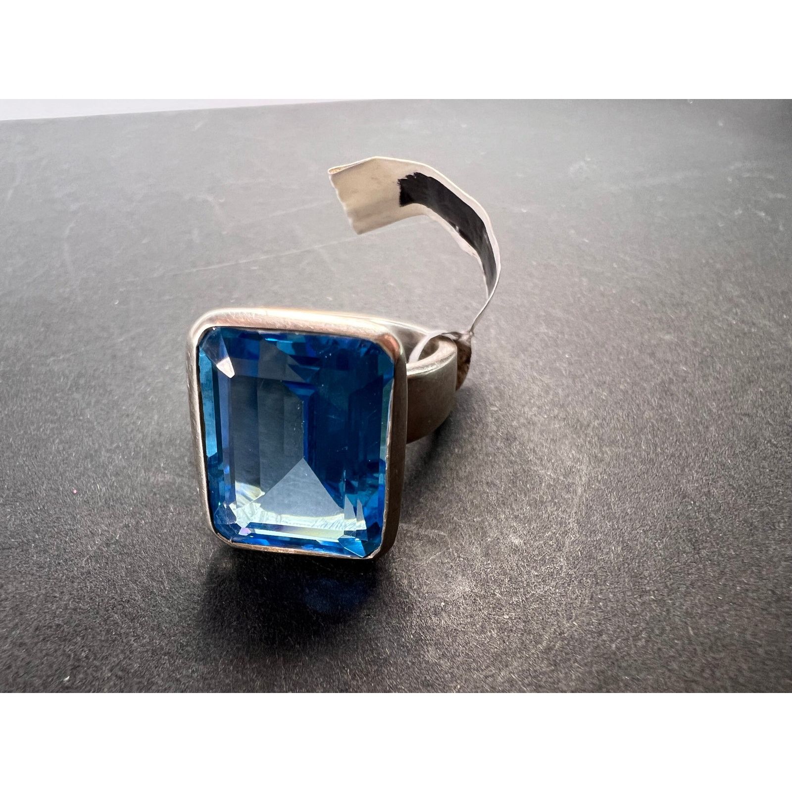 Other NEW Swiss blue topaz sterling silver ring size 7 Size ONE SIZE - 1 Thumbnail