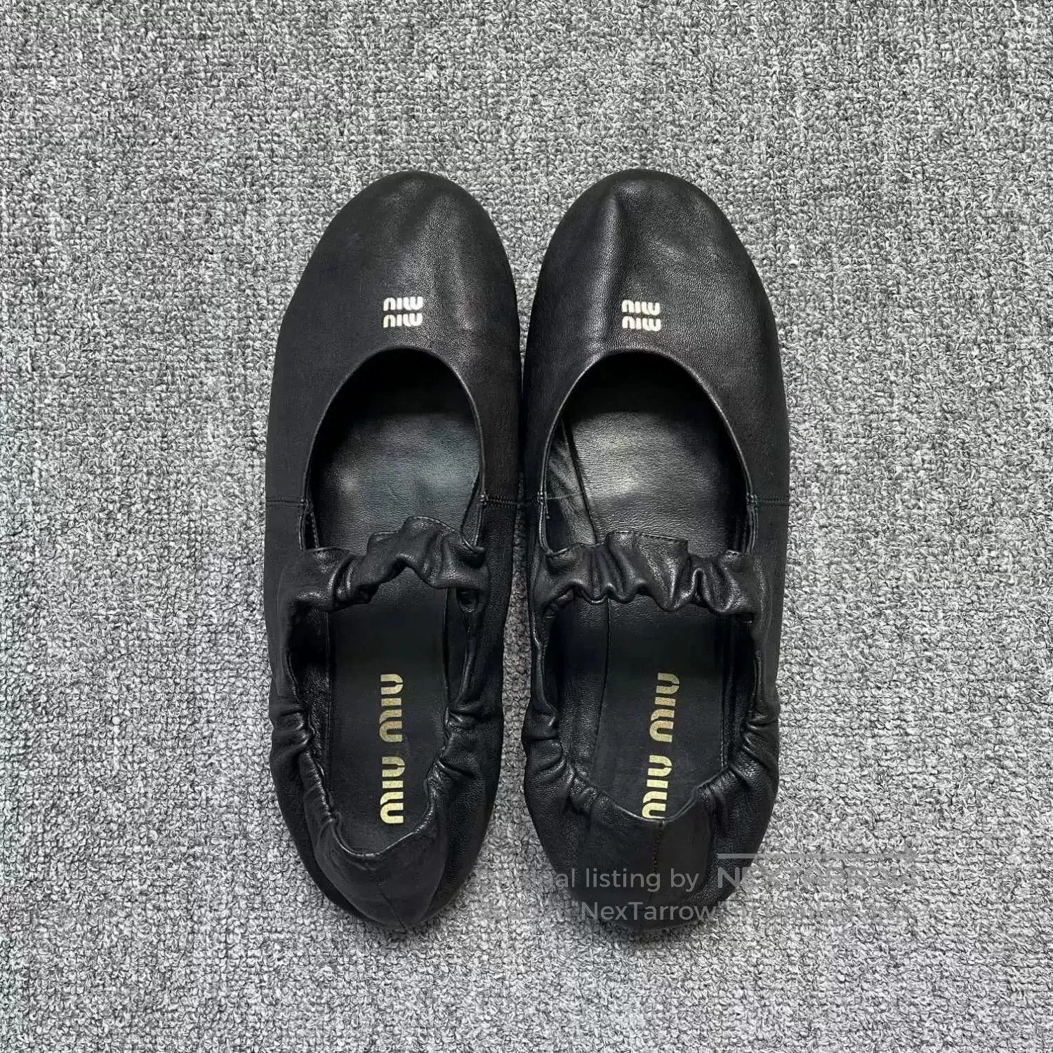 Miu Miu Miu Miu Ruches Nappa Leather Ballet Flats. Size US 8.5 / IT 38.5 - 3 Thumbnail