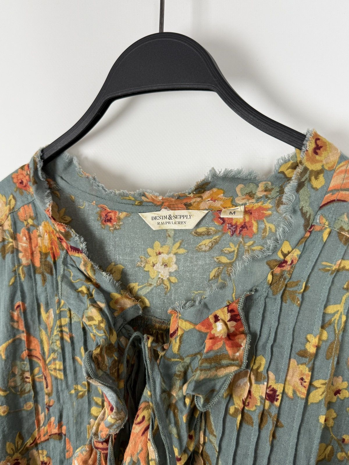 Denim & Supply Ralph Lauren Denim&Supply Avery Swing Floral Cotton 3/4 Sleeve Blouse M Size M / US 6-8 / IT 42-44 - 4 Thumbnail