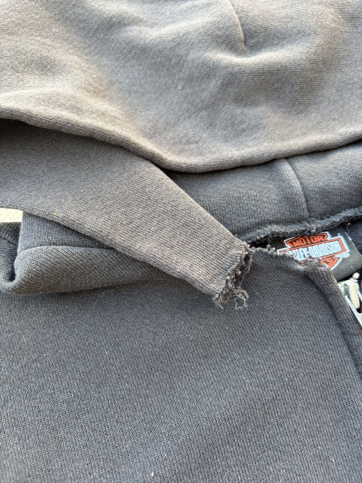 Harley Davidson Vintage Harley Davidson 90s Flames Zip Up Hoodie Distressed Size US XL / EU 56 / 4 - 4 Thumbnail