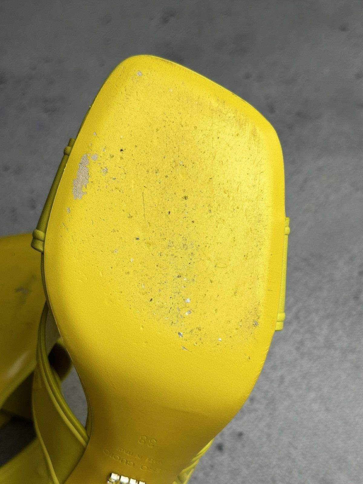GCDS GCDS Leather Yellow Heels Sandals Luxury Size US 8 / IT 38 - 17 Thumbnail