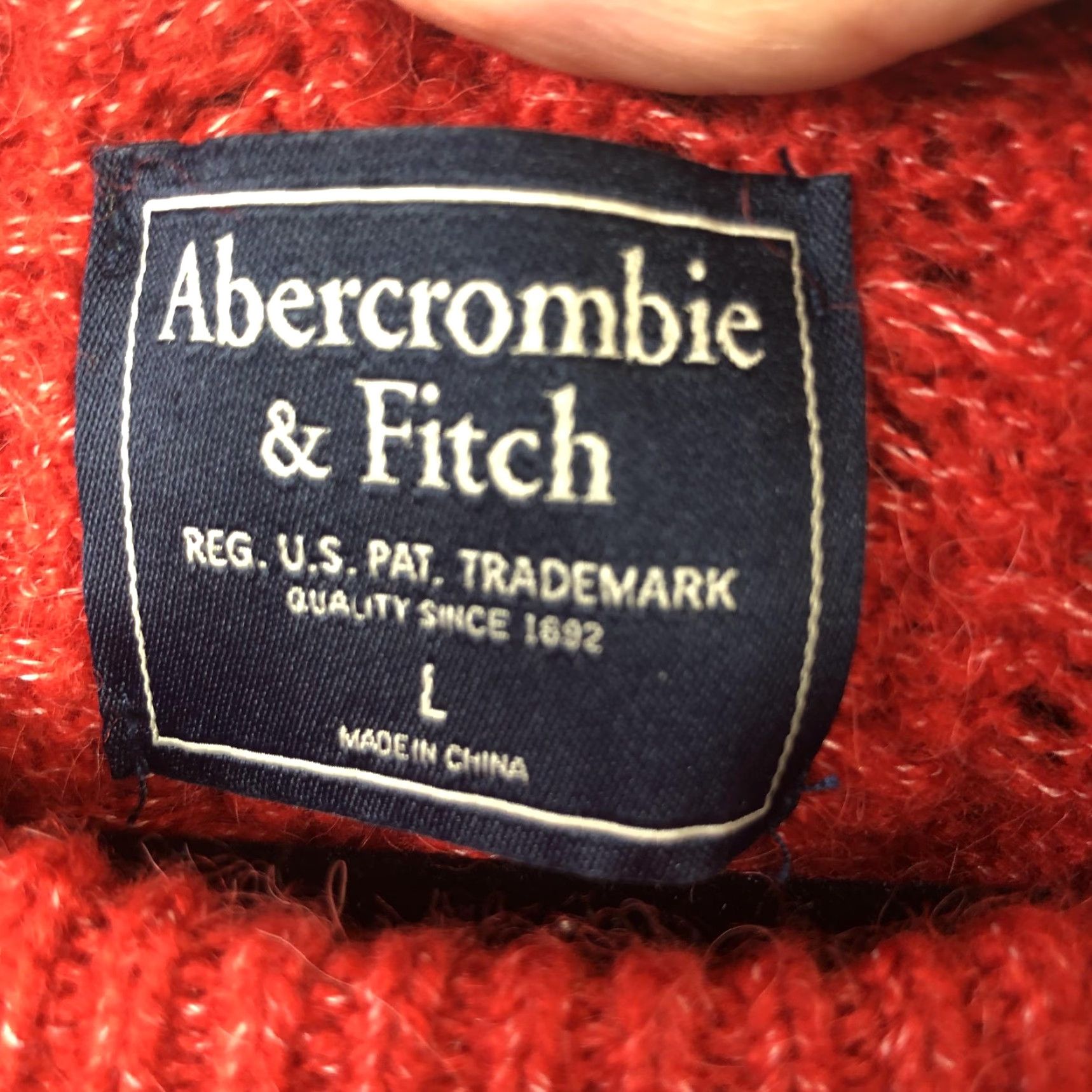 Abercrombie & Fitch Abercrombie & Fitch Sweater Womens L Red Cable Knit Wool Alpaca Pullover Crew Neck Casual Knit Size L / US 10 / IT 46 - 5 Thumbnail