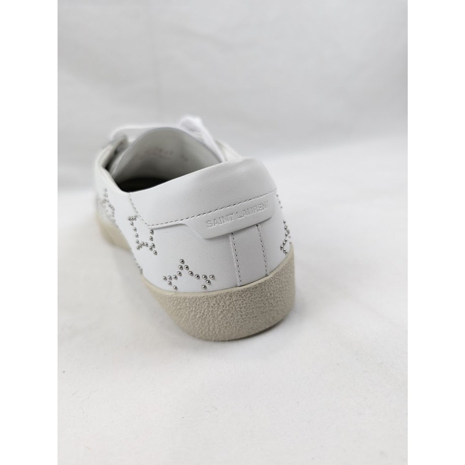 Saint Laurent Paris o1rshd1 SL/06 Star Merid Low-Top Sneakers in Blanc Optique Size US 9.5 / EU 42-43 - 10 Thumbnail