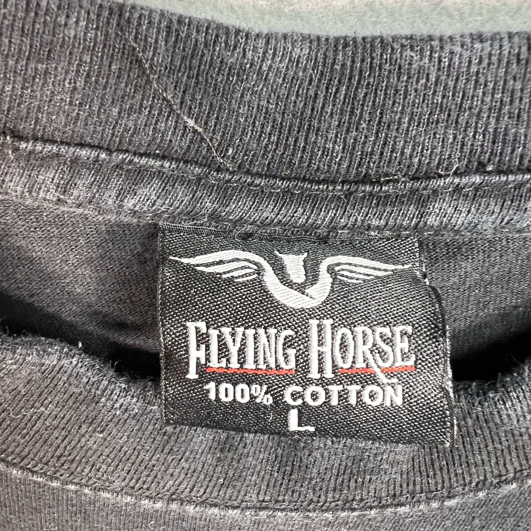 Vintage VINTAGE Flying Horse Muhammad Ali Greatest Of All Time T-Shirt Adult Large Black 2000s Mens Size US L / EU 52-54 / 3 - 5 Thumbnail