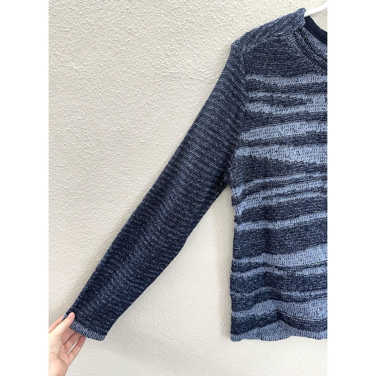 Vintage Skovhuus for T.S. Dobbins Womens Sweater Size Large Blue Rolled Neck NWTs Size L / US 10 / IT 46 - 2 Thumbnail