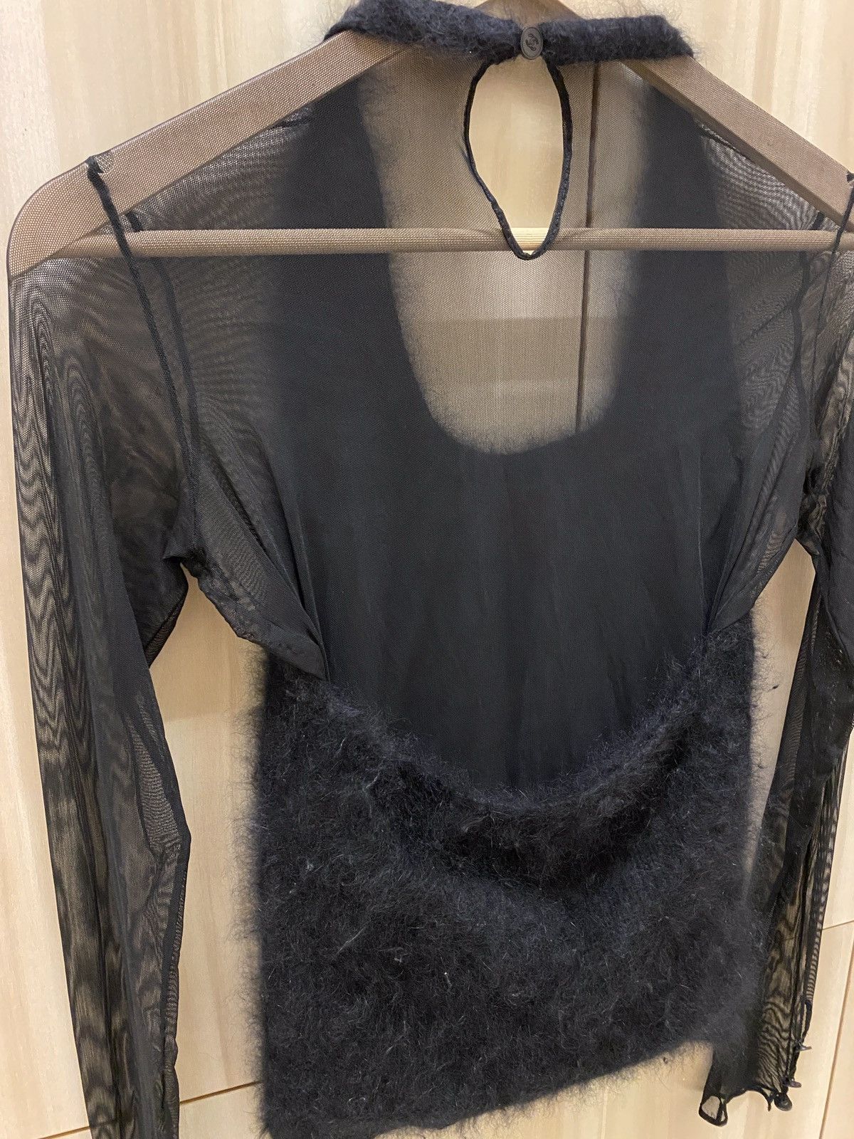 Chanel Chanel Black Angora Transparent Sleeve Tops Size S / US 4 / IT 40 - 8 Thumbnail