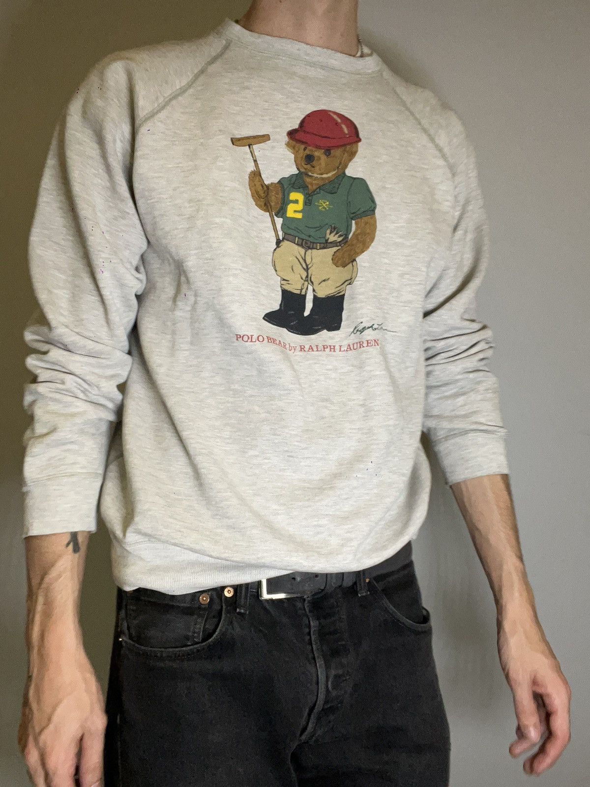 Designer × Polo Ralph Lauren Vintage Polo Ralph Lauren Bear Crewneck Size US S / EU 44-46 / 1 - 5 Thumbnail