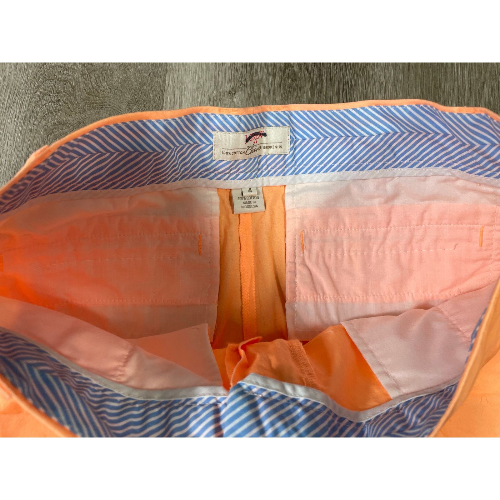 J.Crew J.Crew Chino Broken-In Shorts Peach Orange Women's Size 4 Size 27" / US 4 / IT 40 - 4 Thumbnail