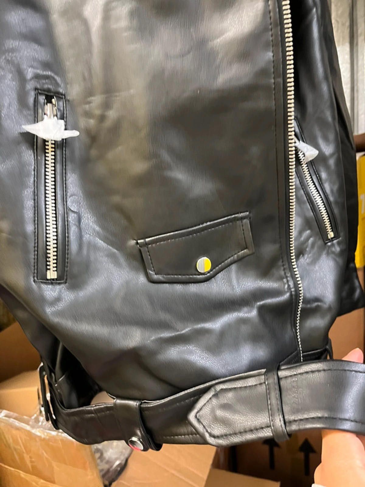Other Stradivarius oversized faux leather biker jacket SIZE M Tags Size M / US 6-8 / IT 42-44 - 5 Thumbnail