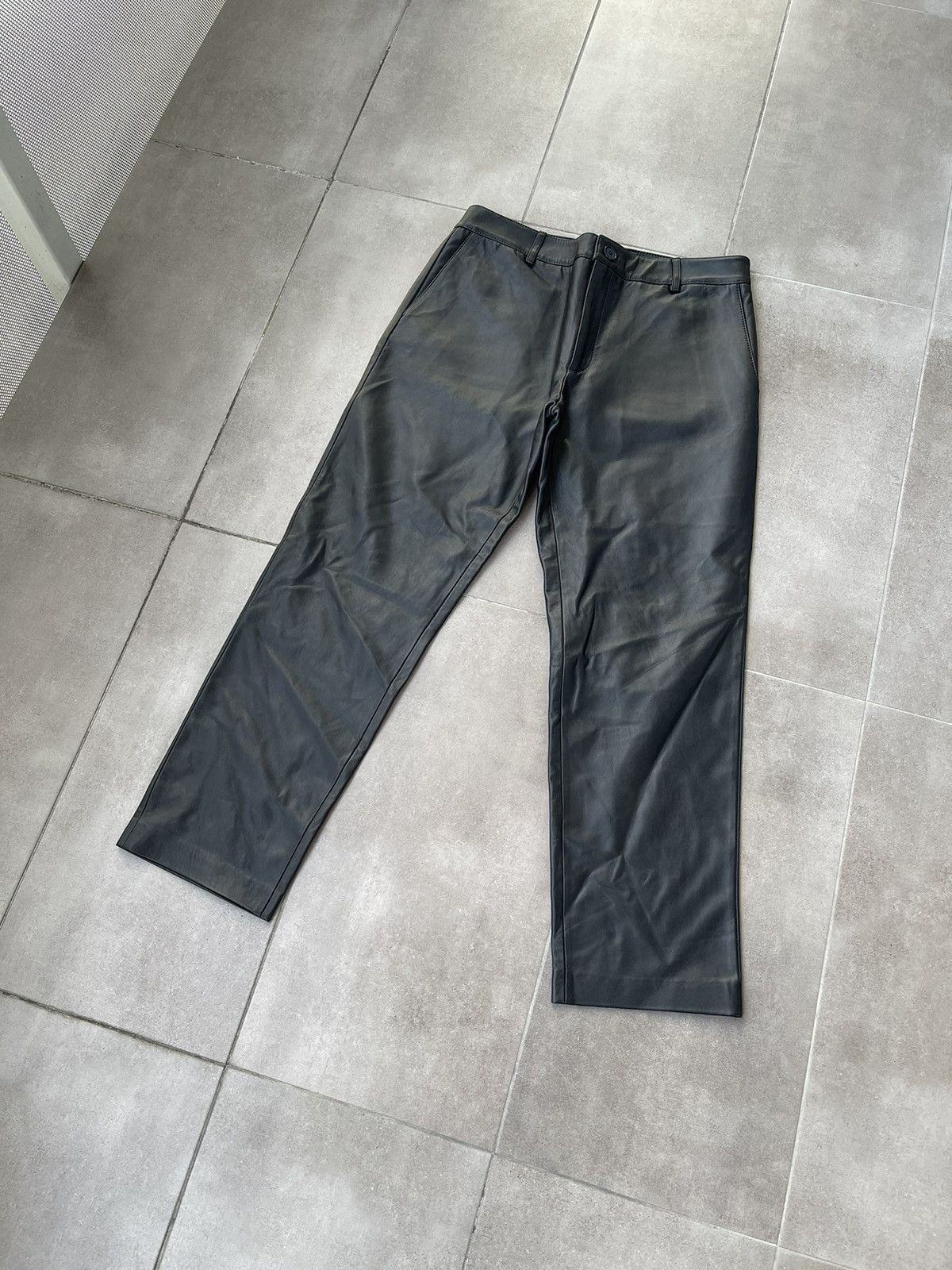 Han Kjobenhavn !DS! FW22 Han Kjobenhavn Single Suit Black Leather Trousers Size US 34 / EU 50 - 6 Thumbnail