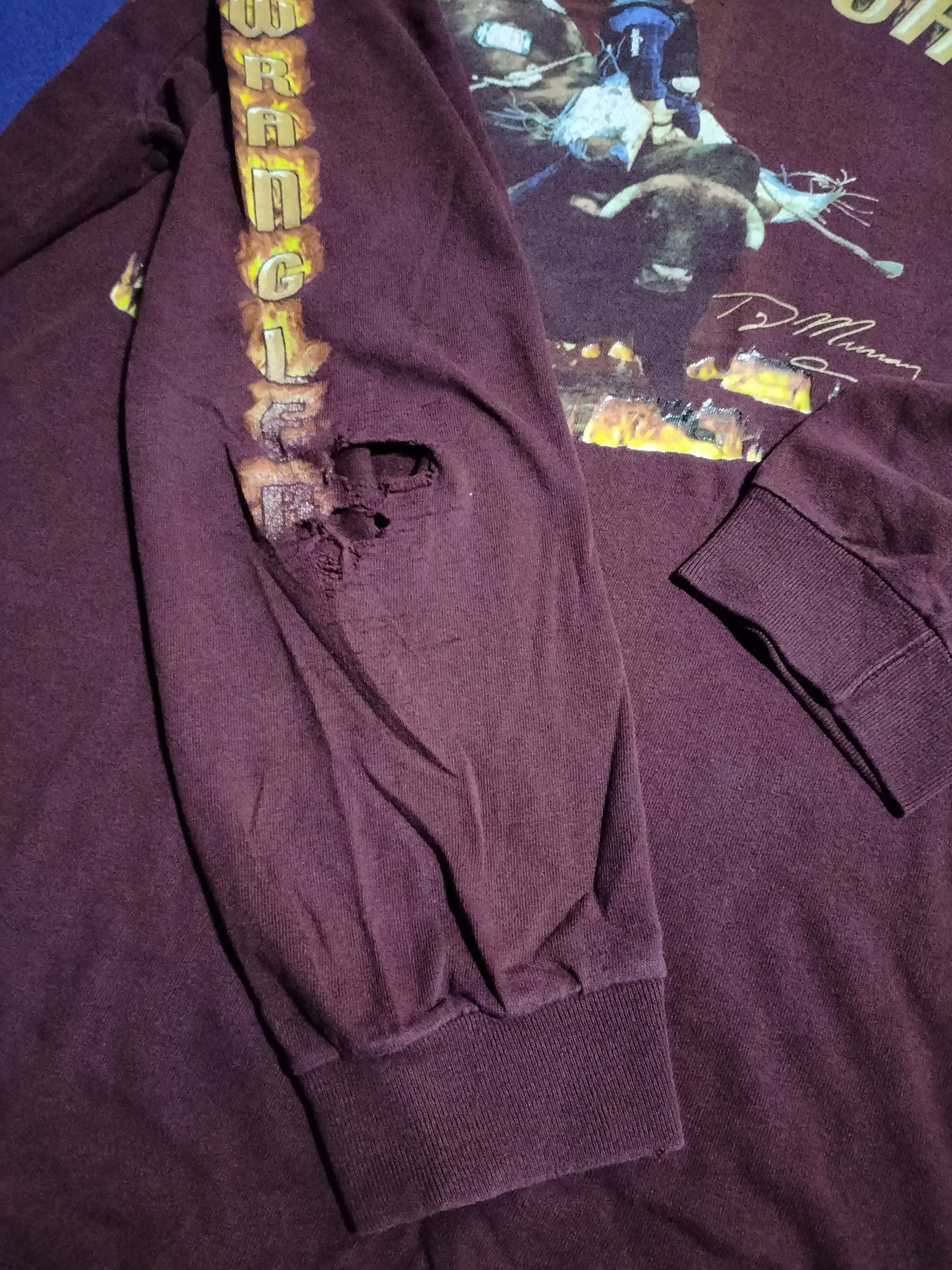 Vintage × Wrangler Vintage Wrangler Rodeo How Tough L/S Fashion Cowboy Size US XL / EU 56 / 4 - 10 Thumbnail