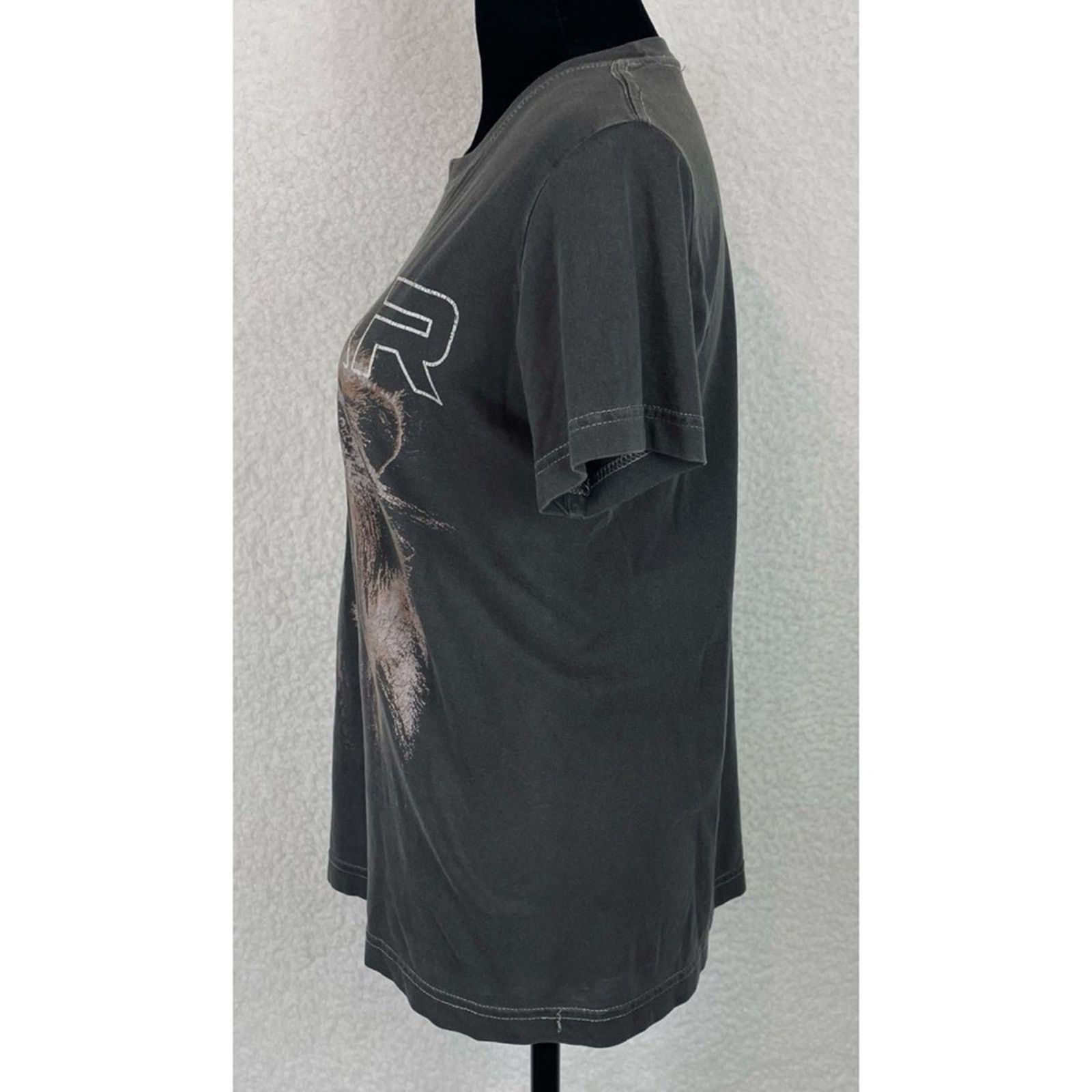 Topshop TOPSHOP • Grey Lion “Roar” Short Sleeve Graphic Tee Size S / US 4 / IT 40 - 6 Thumbnail