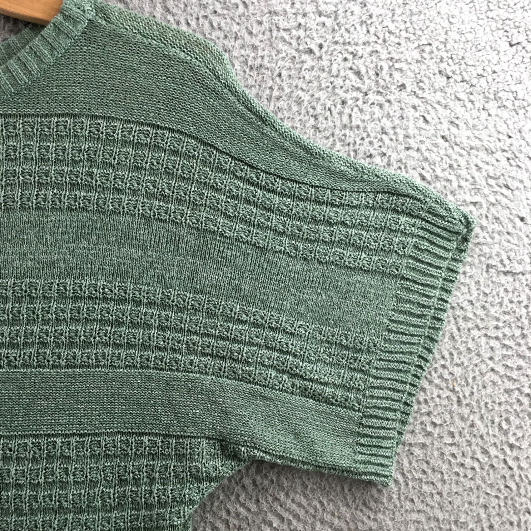 Kenneth Cole Kenneth Cole Reaction Sweater 38 Green Short Sleeve Knit Tencel Pullover Women Size XS / US 0-2 / IT 36-38 - 4 Thumbnail