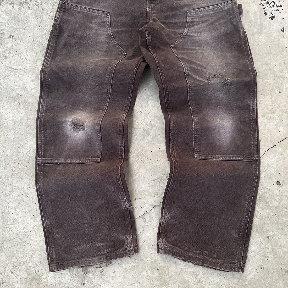Carhartt (32x30) Crazy Vintage Y2K Distressed Carhartt Double Knee Size US 32 / EU 48 - 3 Thumbnail