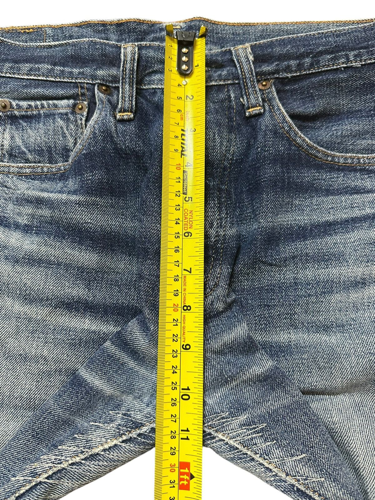 Denime Vintage Japan Denime Selvage Blue Faded Wash Distress Jeans Size US 29 - 20 Thumbnail