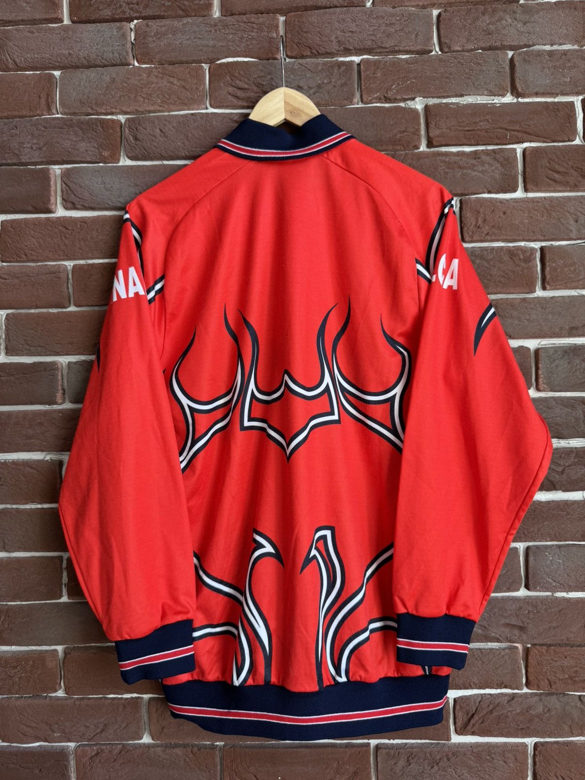 Vintage Vintage 90s Italy TOP 87 Flames Football Shirt Jersey Blue S Size US L / EU 52-54 / 3 - 2 Thumbnail