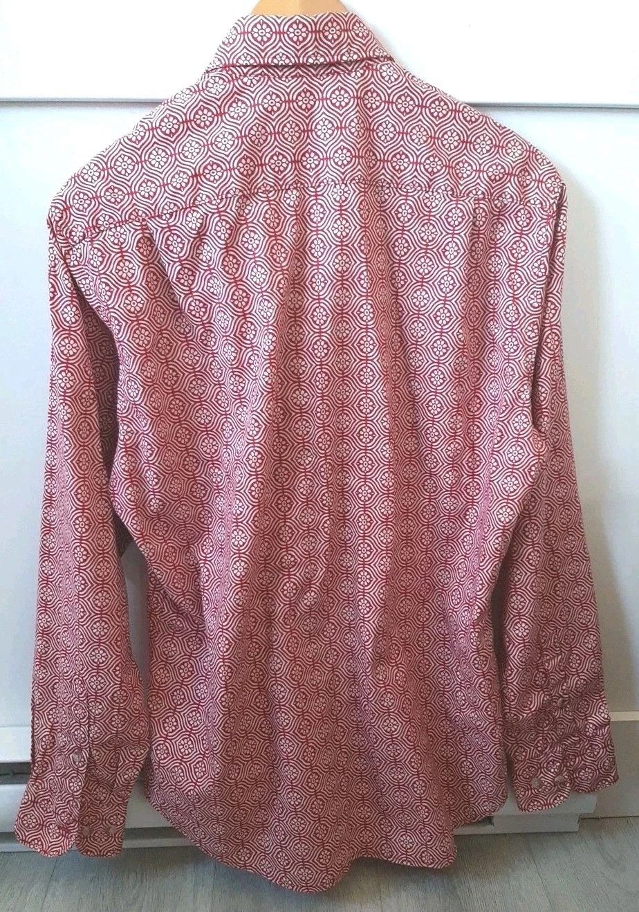 Reyn Spooner Reyn Spooner Geometric Flower Red Long Sleeve Hawaiian Size US L / EU 52-54 / 3 - 7 Thumbnail