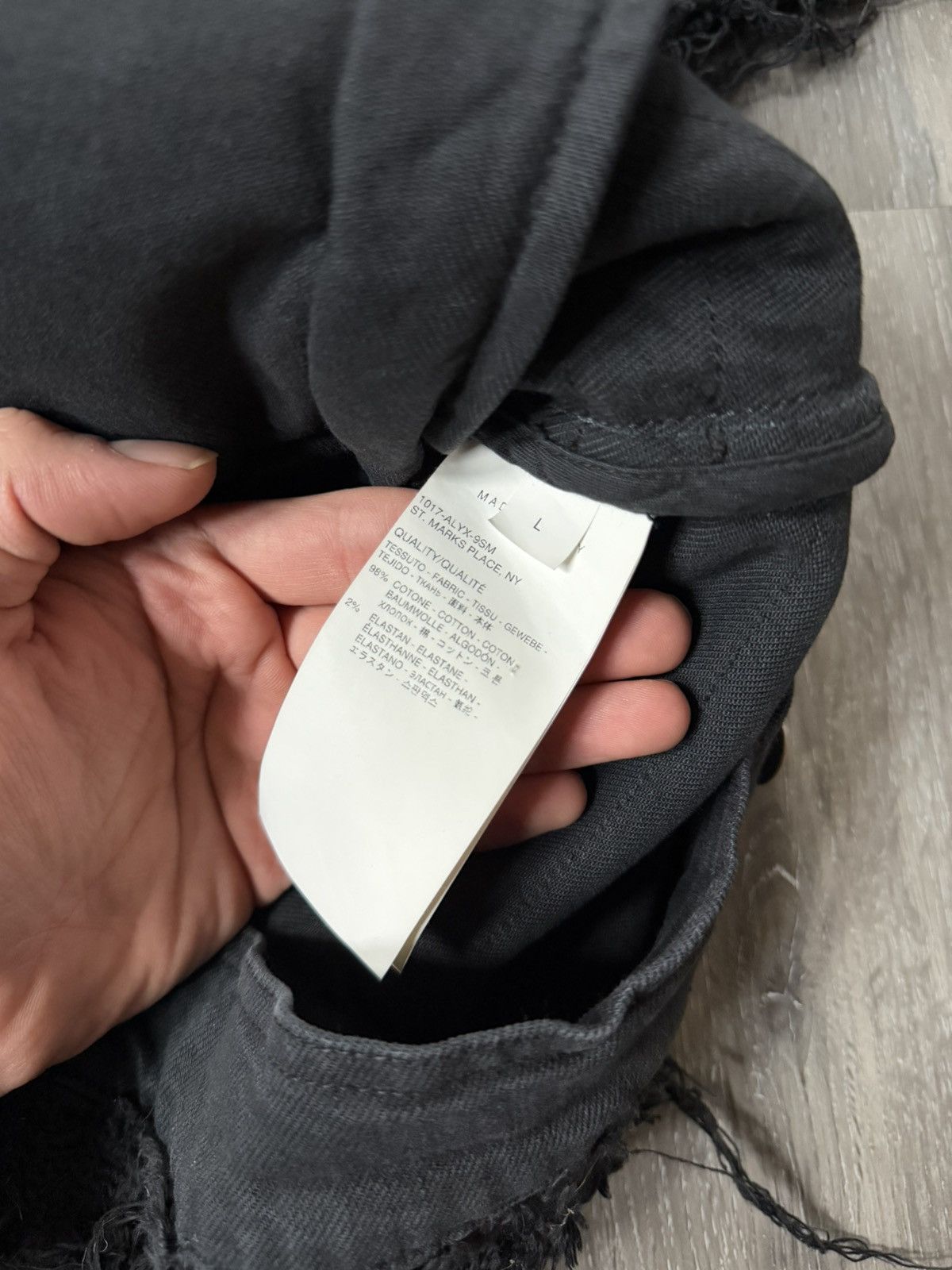 1017 ALYX 9SM × Blackmeans Blackmeans Shredded Denim Jacket Size US M / EU 48-50 / 2 - 7 Thumbnail
