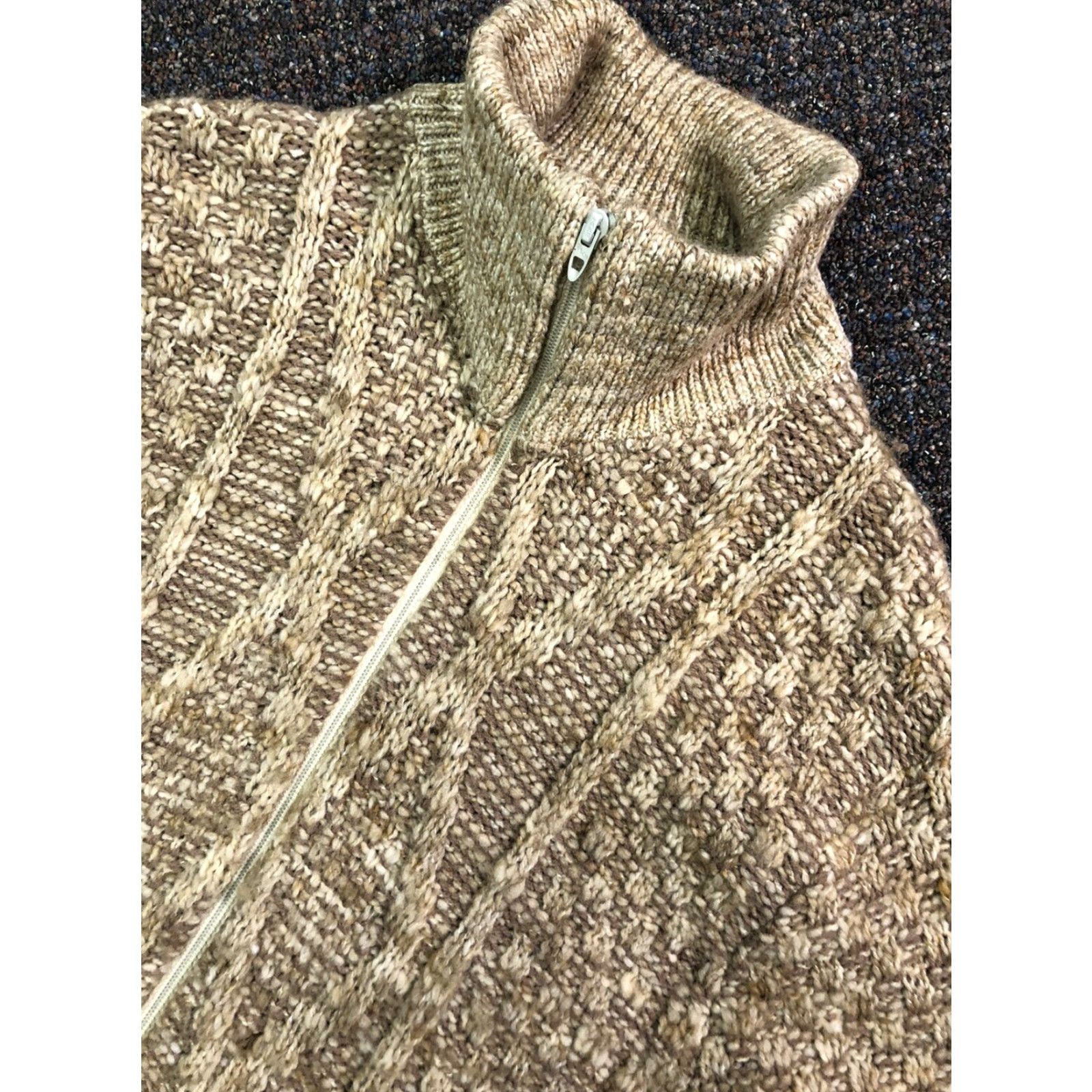 Jockey VINTAGE Jockey Sweater Cable-Knit Collared Zip-Up Medium Women's White Cream Knit Shirt Size M / US 6-8 / IT 42-44 - 2 Thumbnail
