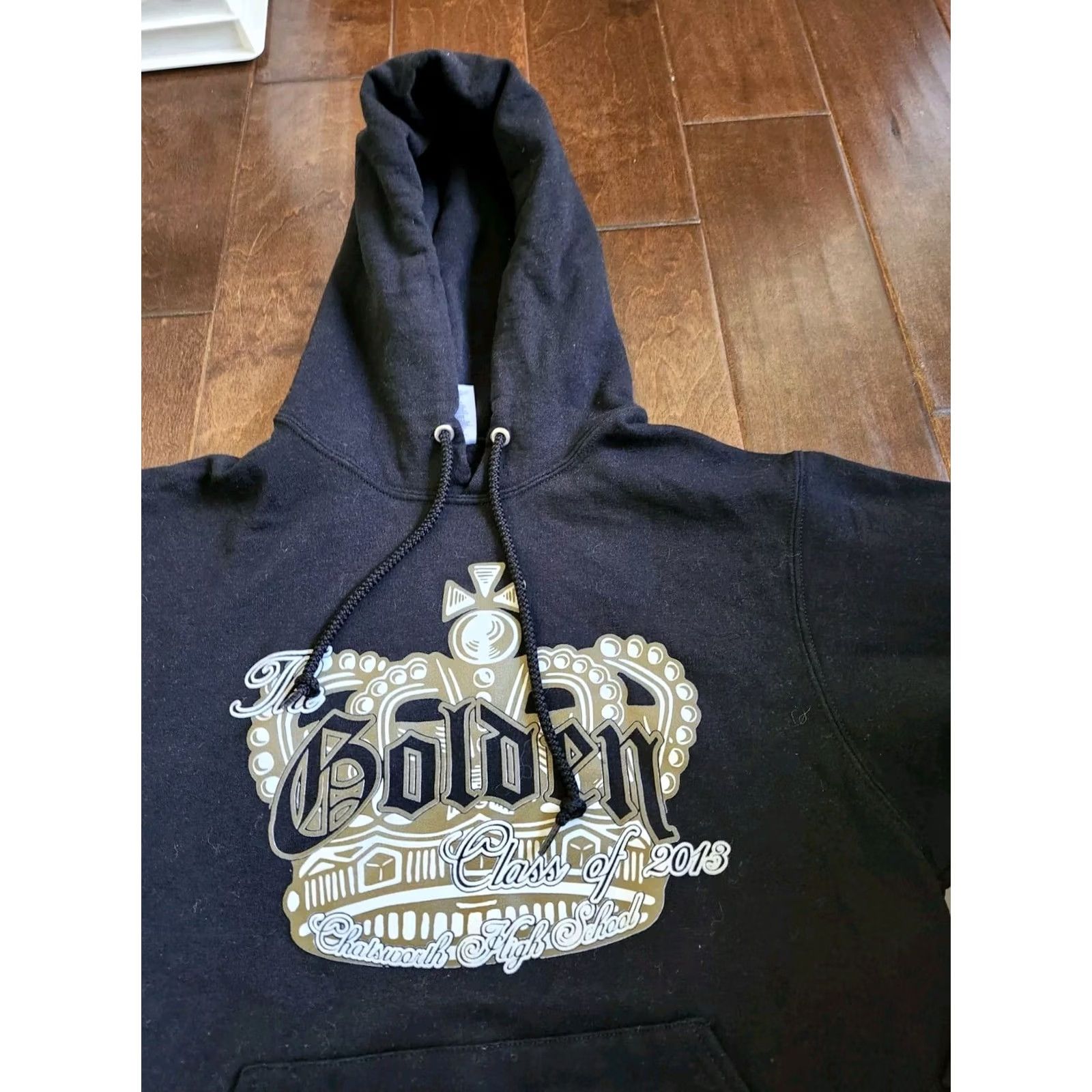Jerzees Chatsworth High School Golden Class Of 2013 Custom Hoodie Perdomo - Size Small - Black - Pullover - Men - Hoodie Size US S / EU 44-46 / 1 - 5 Thumbnail